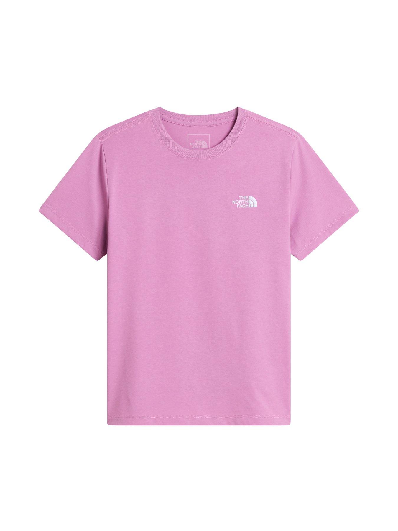 Image 4 of 5 of The North Face Junior Girls Evolution Simple Dome T-Shirt - Pink