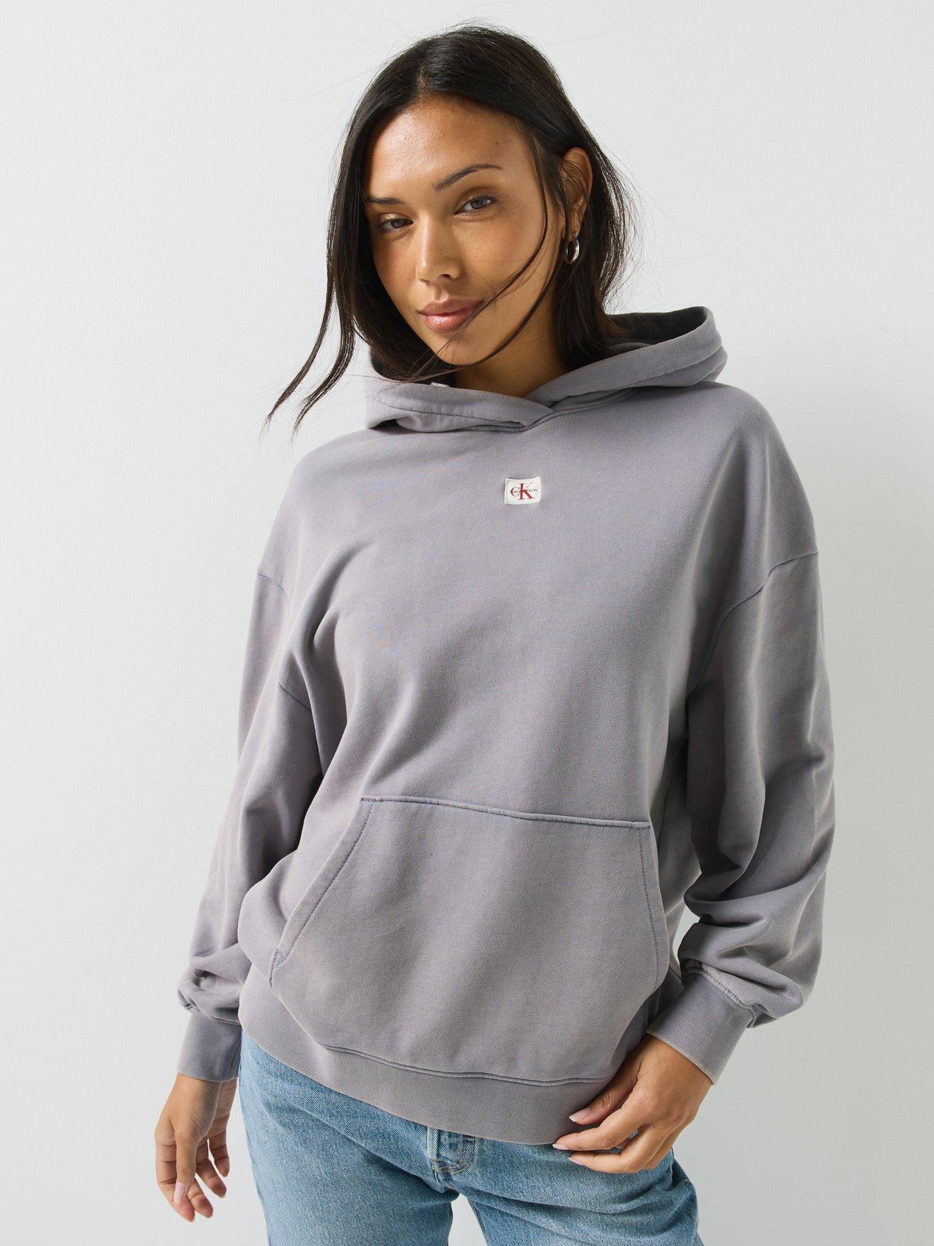 Calvin Klein Jeans Ls Woven Label Terry Po Hoodie -