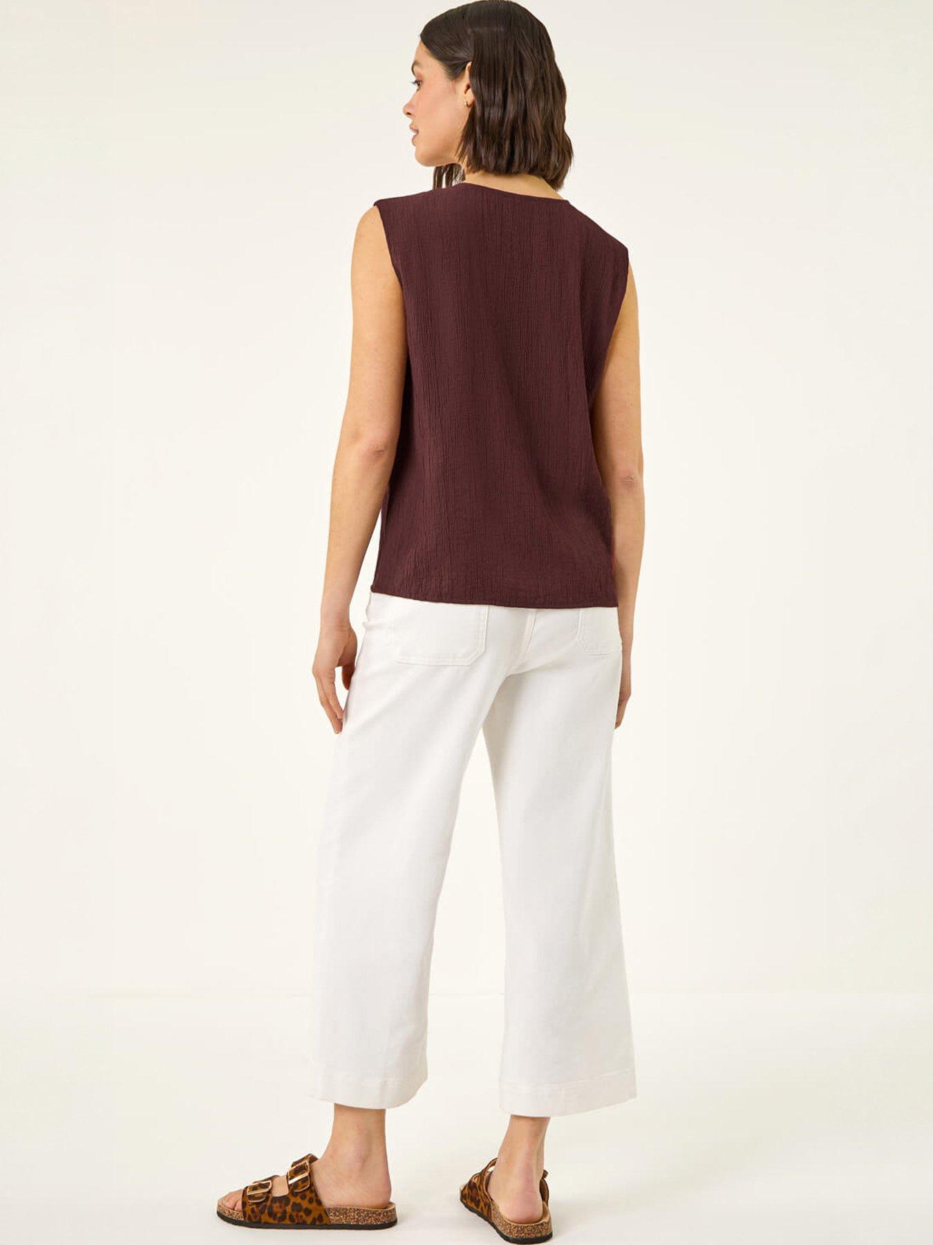 Image 2 of 5 of Roman Crinkle Button Front Blouse