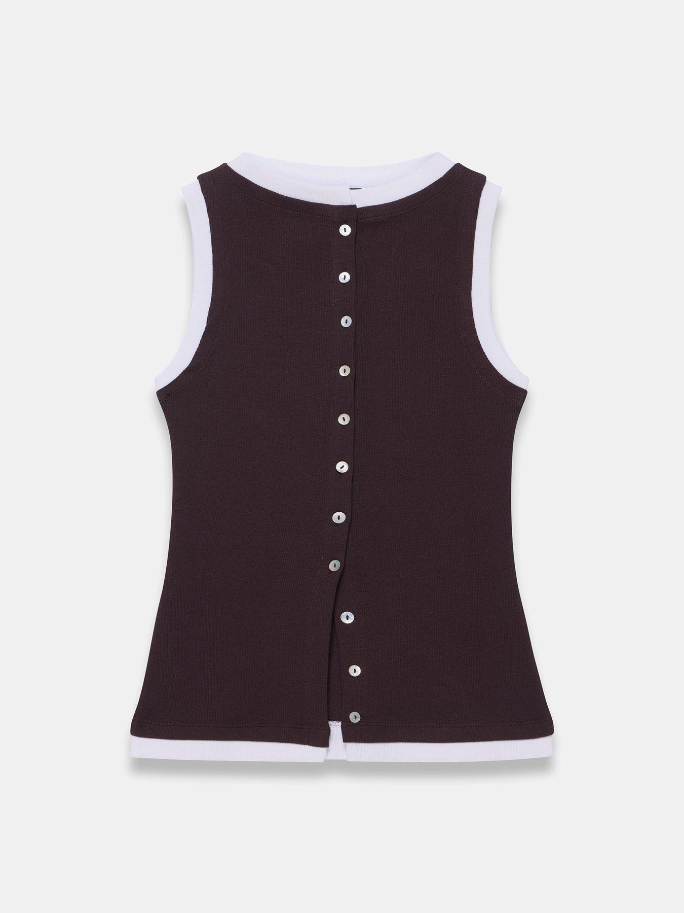 Image 5 of 6 of Mint Velvet Double Layer Vest - Brown