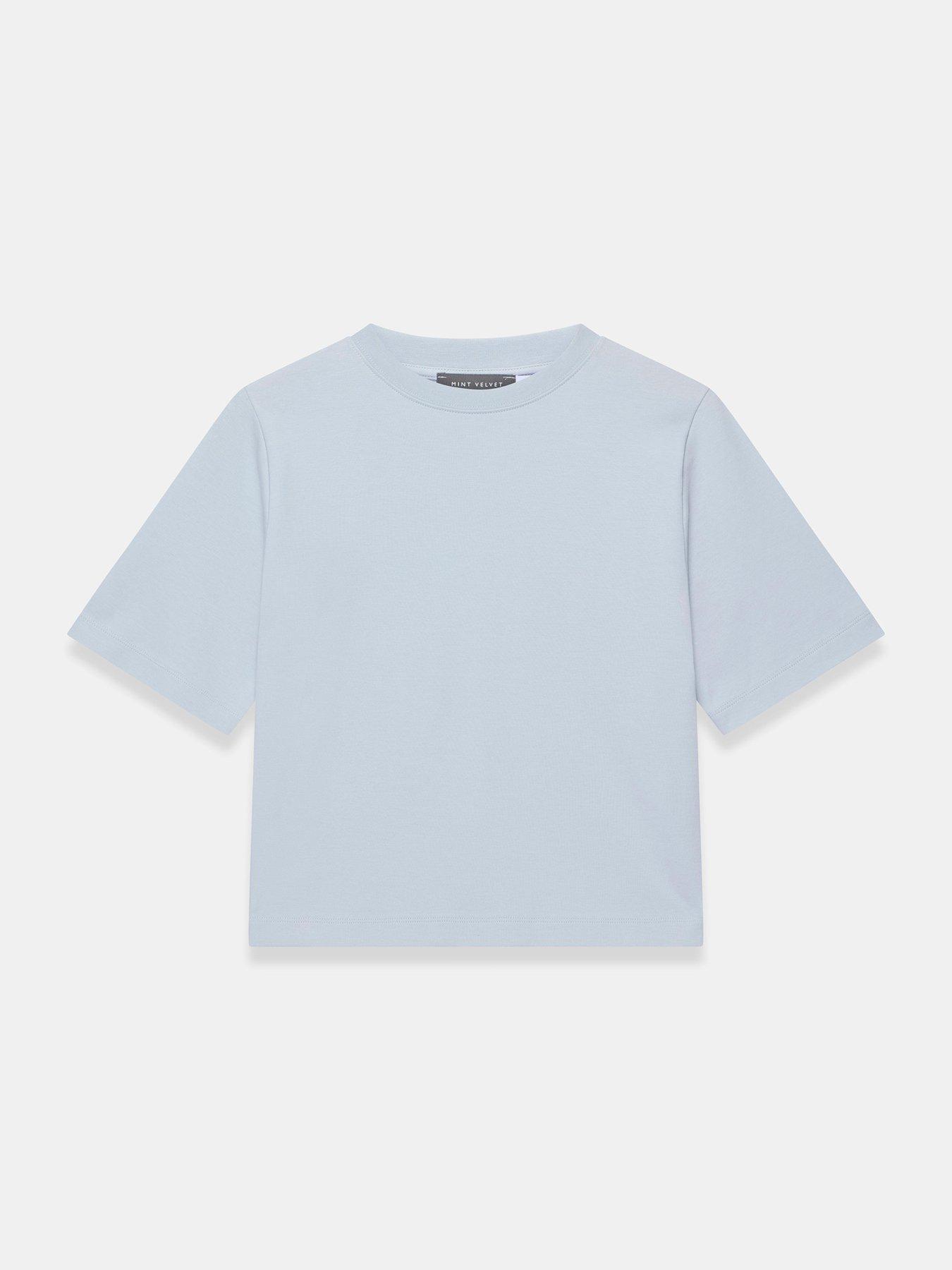 Image 5 of 6 of Mint Velvet Ultimate Cotton T-Shirt - Blue