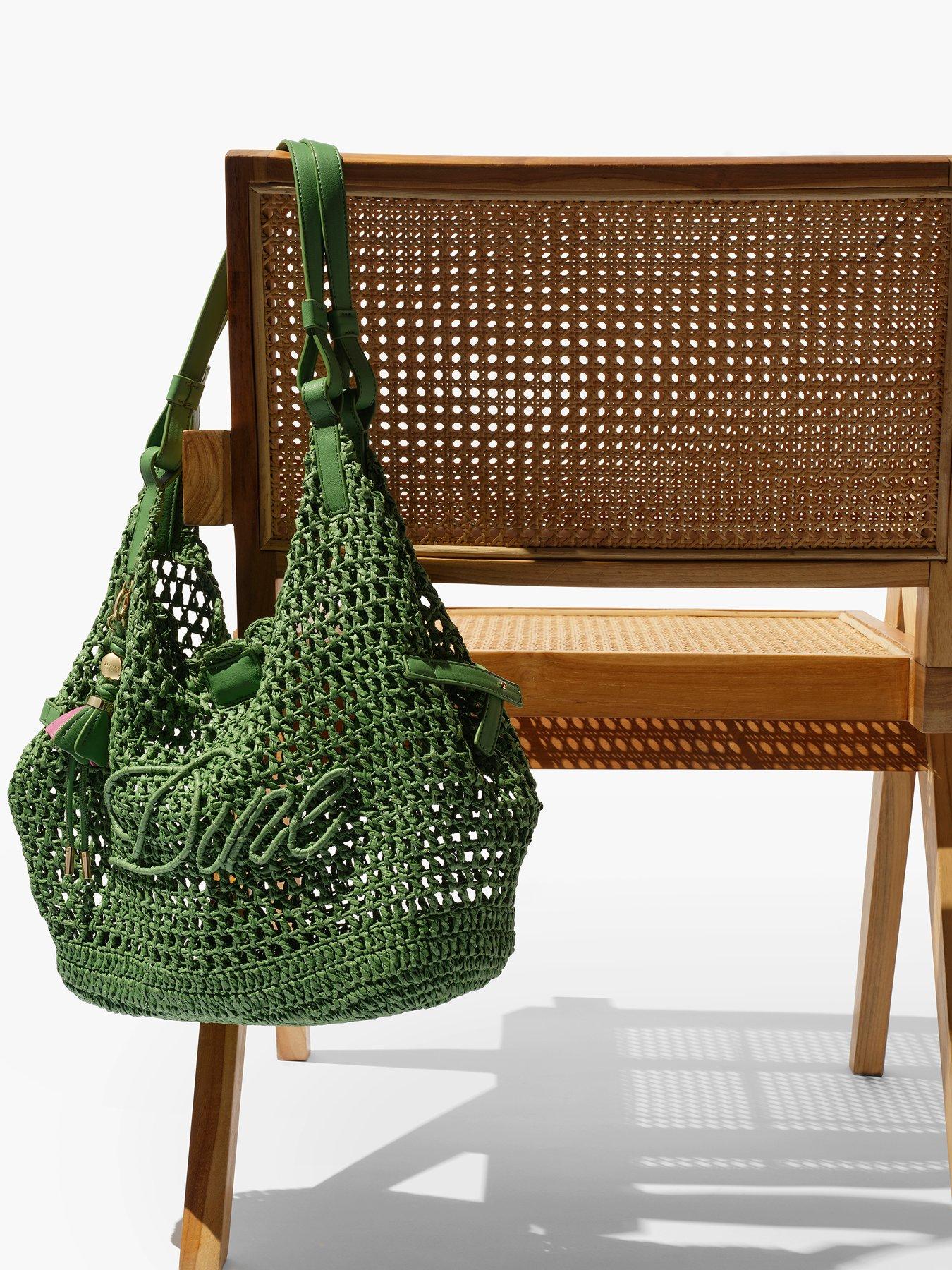 Image 1 of 7 of Dune London Dewdrop Shoulder Bag - Green