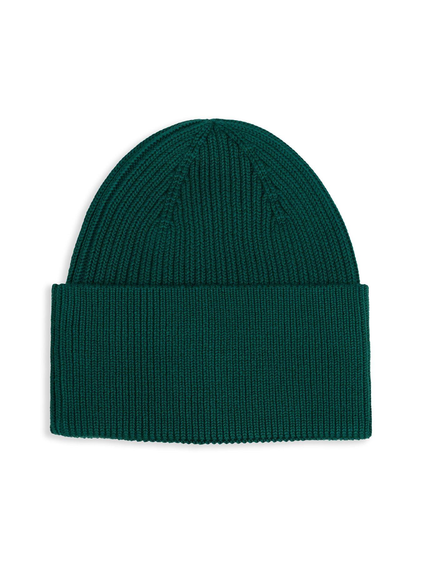Image 3 of 5 of Tommy Hilfiger Unisex Heritage Flag Rib Knit Beanie Hat - Green