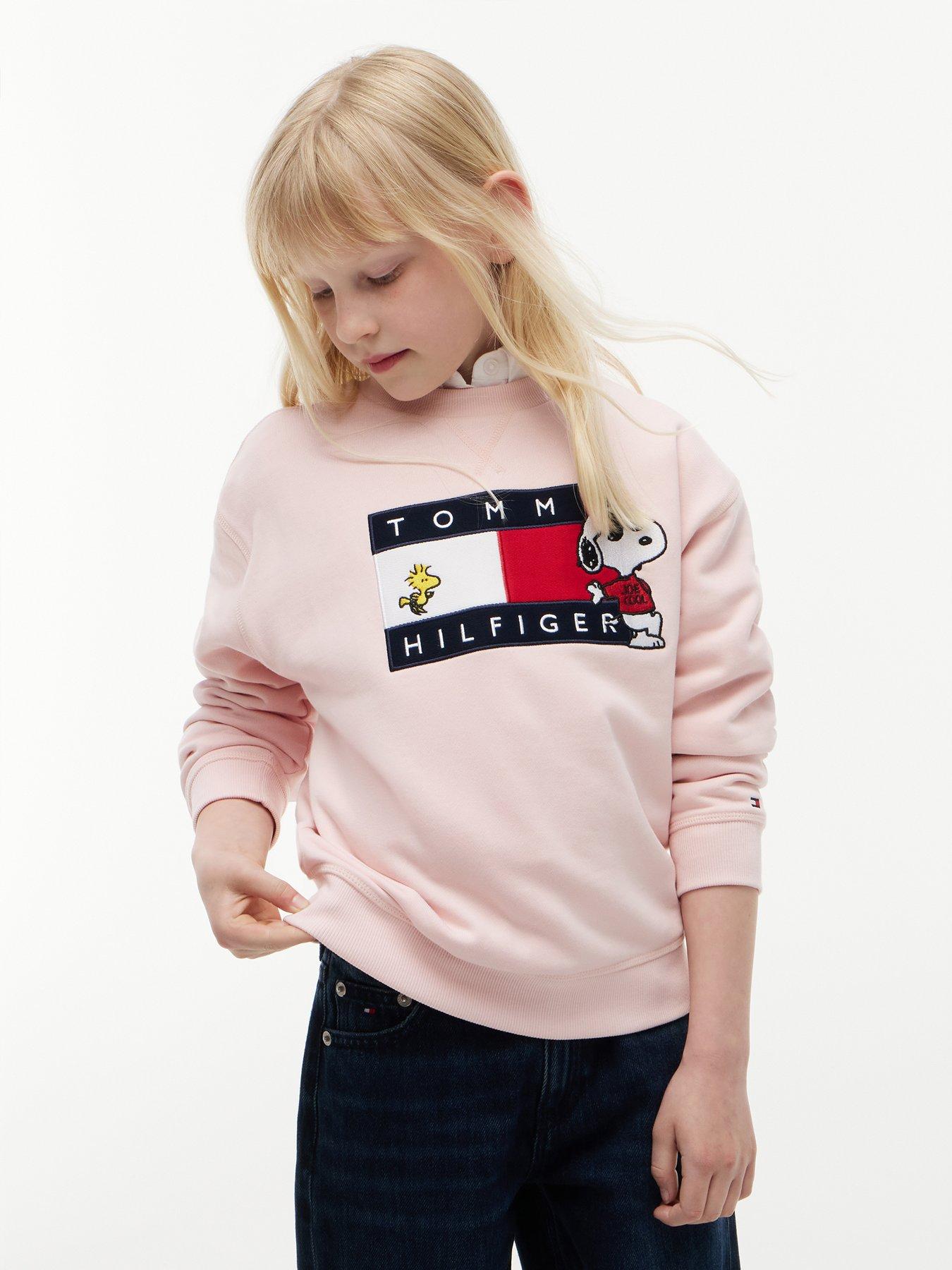 Tommy Hilfiger Girls Peanuts Crewneck Sweatshirt - Pink