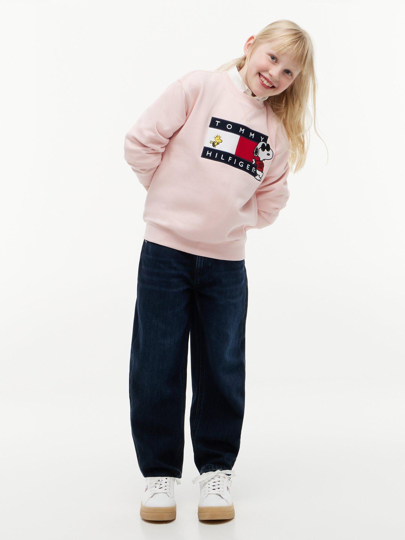 Image 2 of 3 of Tommy Hilfiger Girls Peanuts Crewneck Sweatshirt - Pink