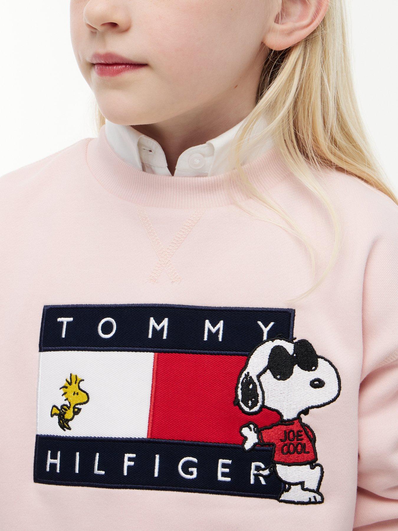 Image 3 of 3 of Tommy Hilfiger Girls Peanuts Crewneck Sweatshirt - Pink