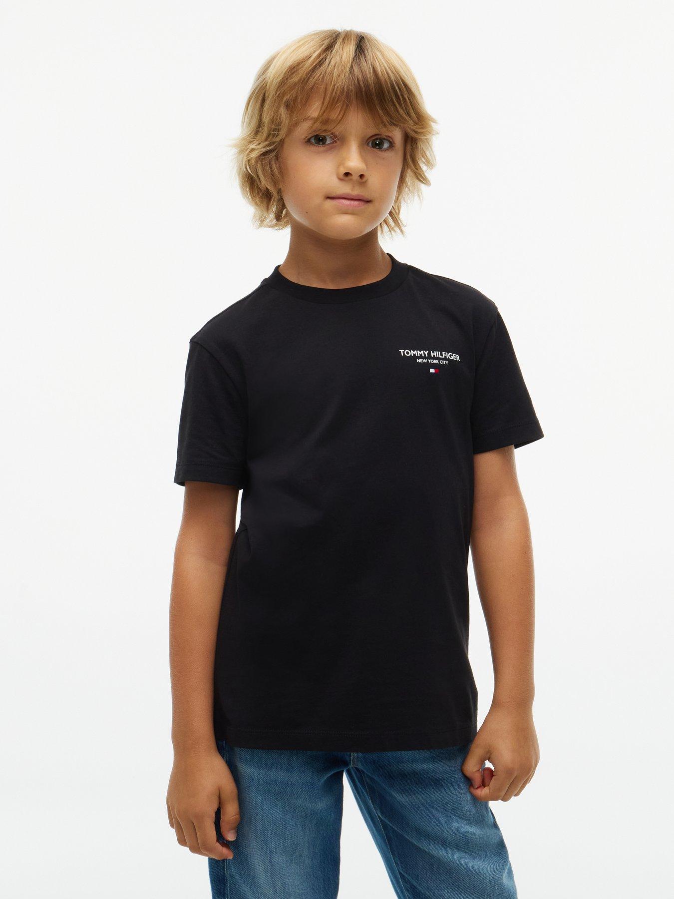 Tommy Hilfiger Boys Essential Logo Short Sleeve T-Shirt - Black
