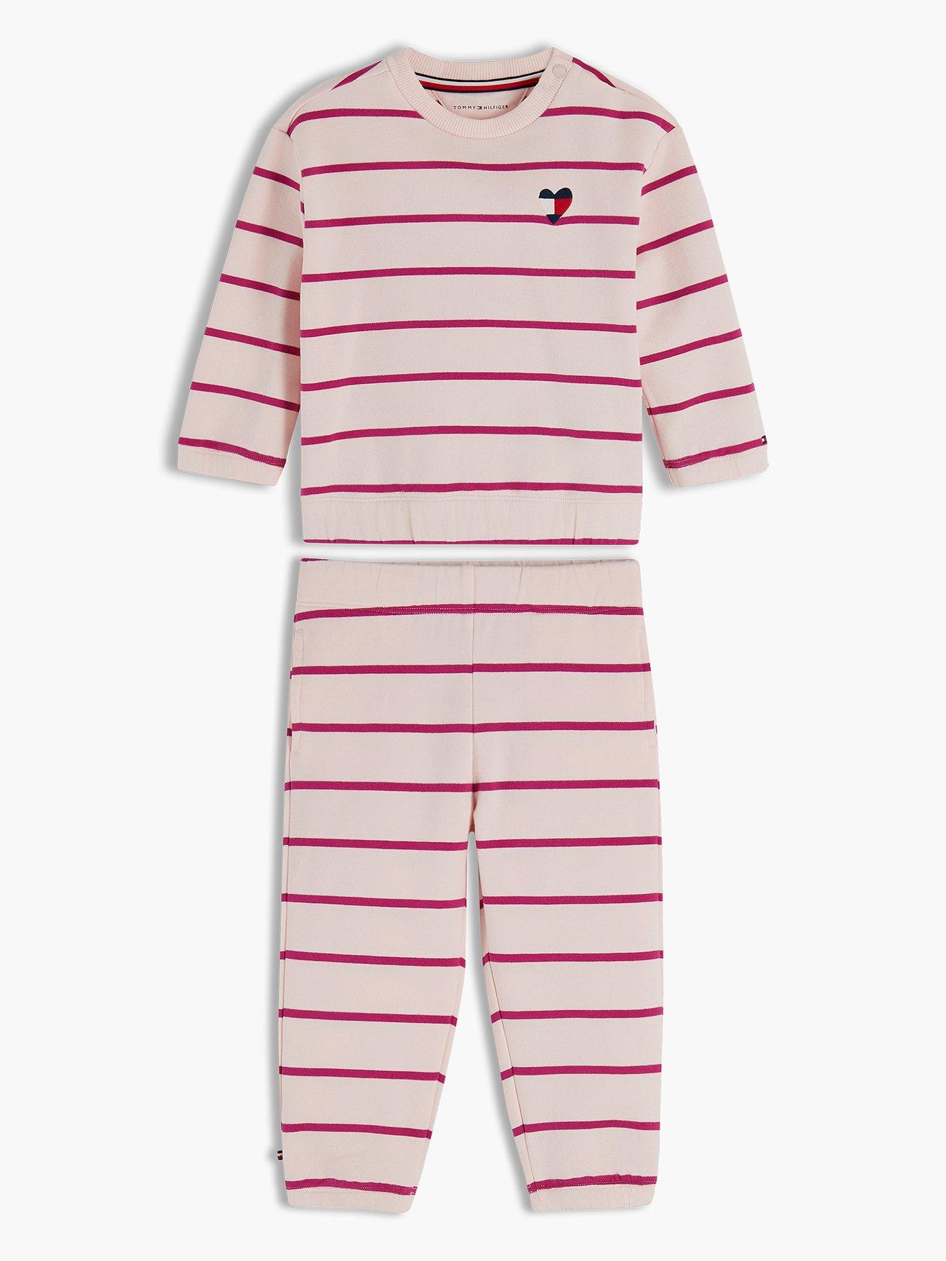 Image 1 of 2 of Tommy Hilfiger Baby Girls Sweatshirt And Sweatpants Set - Pink