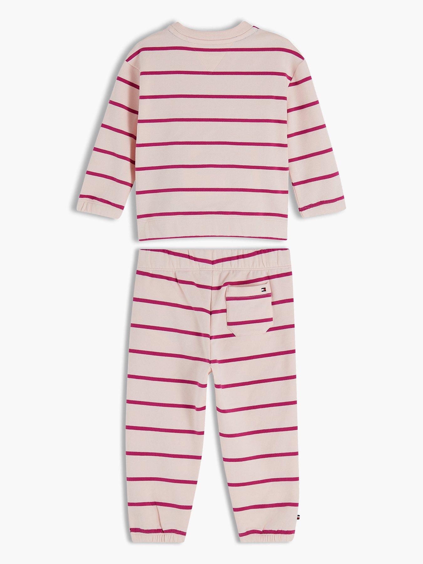 Image 2 of 2 of Tommy Hilfiger Baby Girls Sweatshirt And Sweatpants Set - Pink