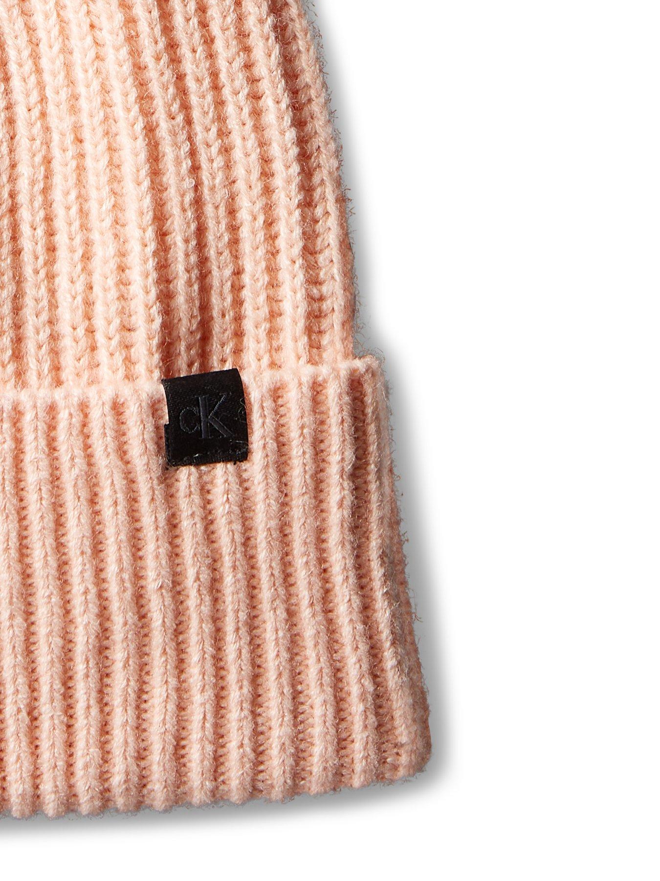 Image 3 of 3 of Calvin Klein Jeans Kids Monogram Rib Beanie - Pink