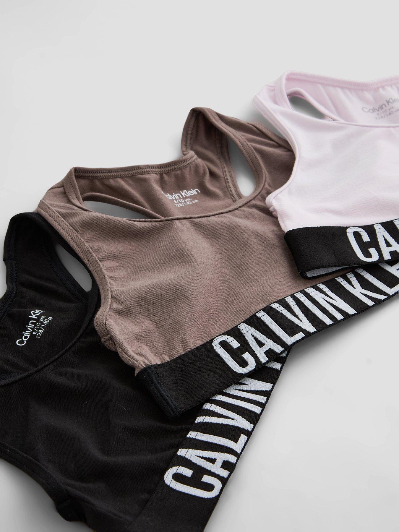 Image 4 of 5 of Calvin Klein Girls 3 Pack Intense Bralette - Multi