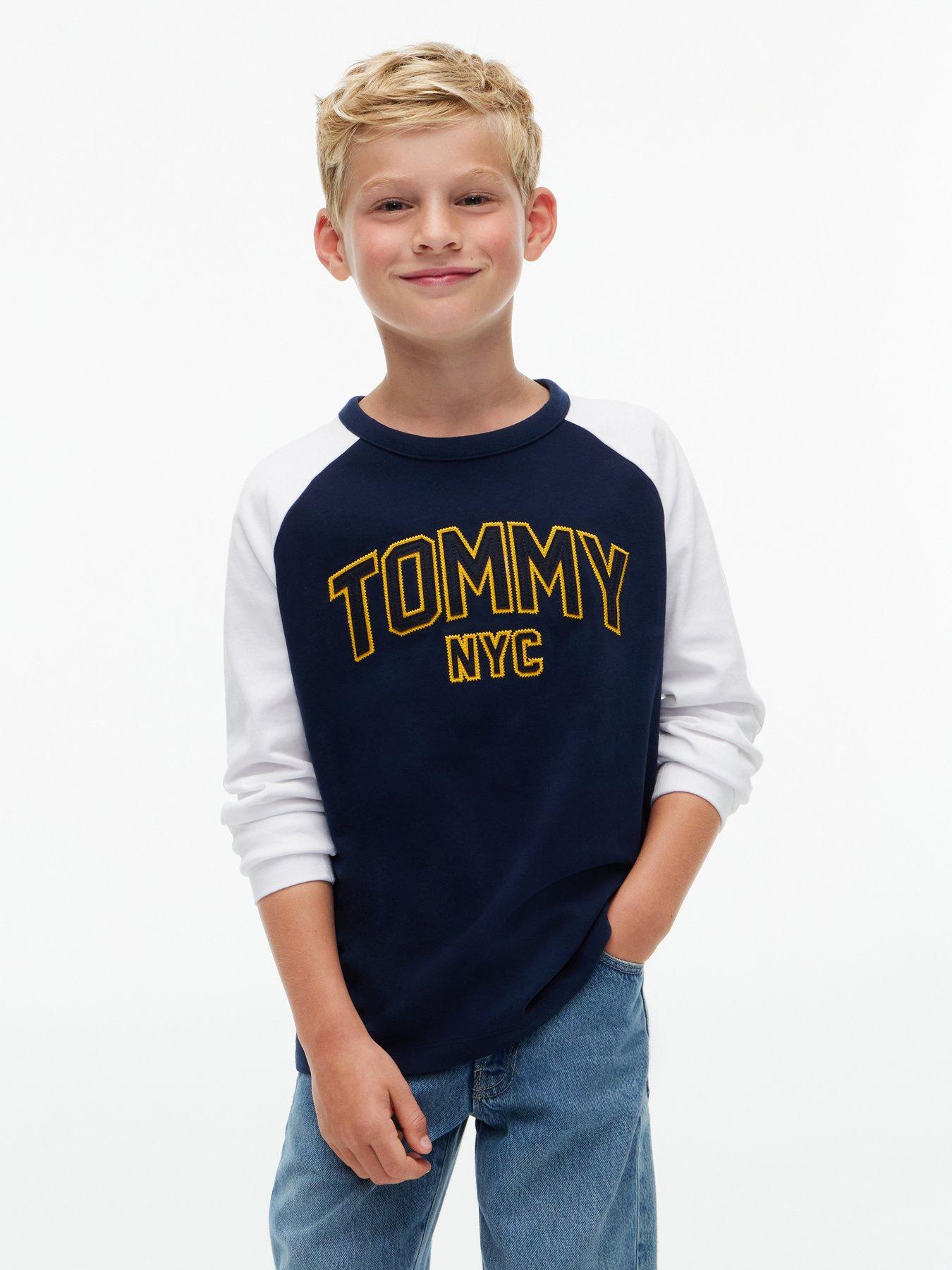Tommy Hilfiger Boys Varsity Long Sleeve T-Shirt - Dark Blue