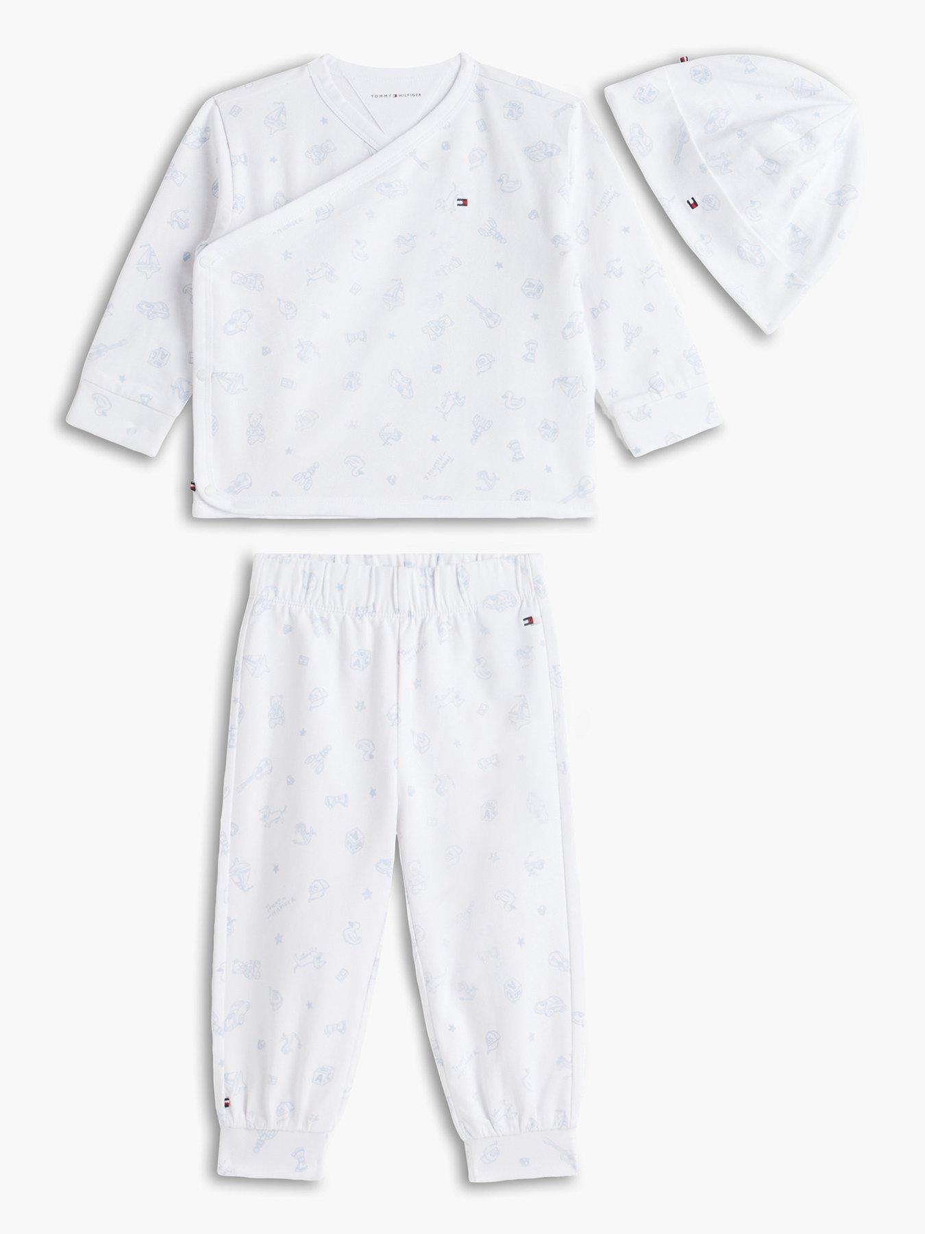 Tommy Hilfiger Baby Boys Striped Rib Coverall - Dark Blue