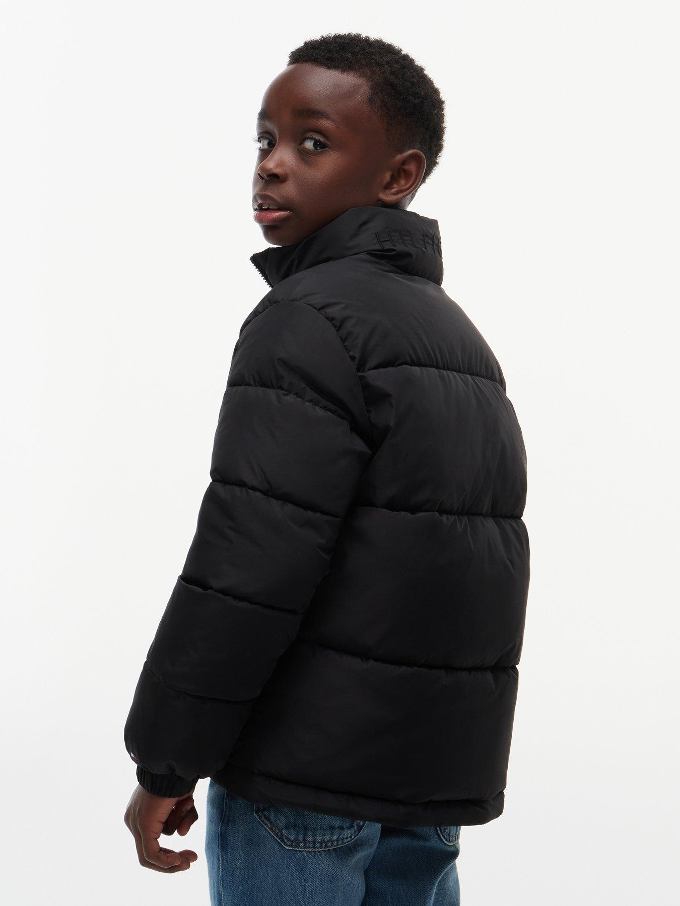 Image 2 of 6 of Tommy Hilfiger Boys Padded High Collar Zip Through Jacket - Black