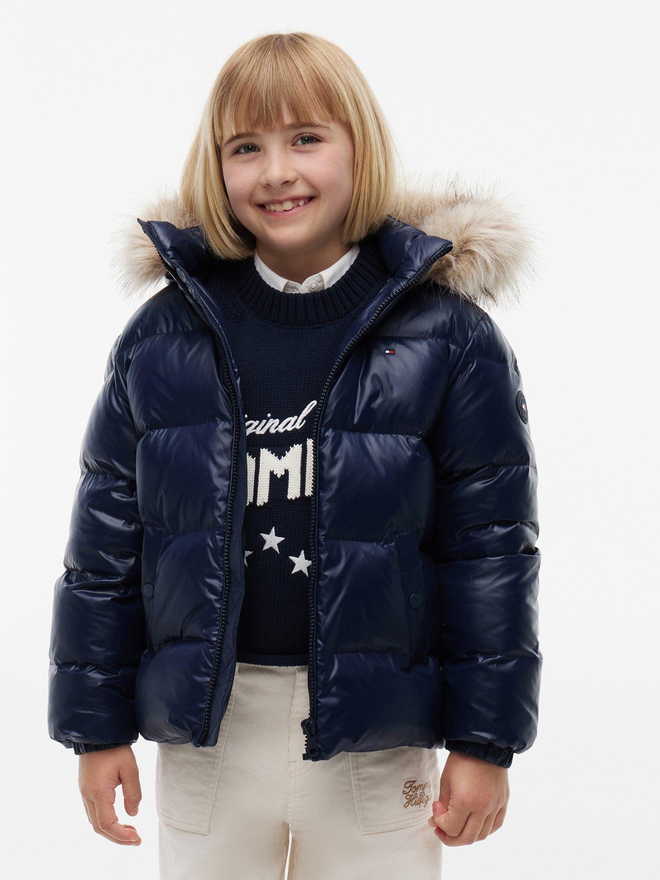 Tommy Hilfiger Girls Essential Down Jacket - Dark Blue