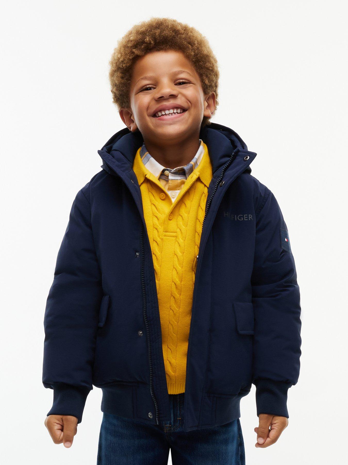 Image 1 of 7 of Tommy Hilfiger Boys Padded Bomber Jacket - Dark Blue