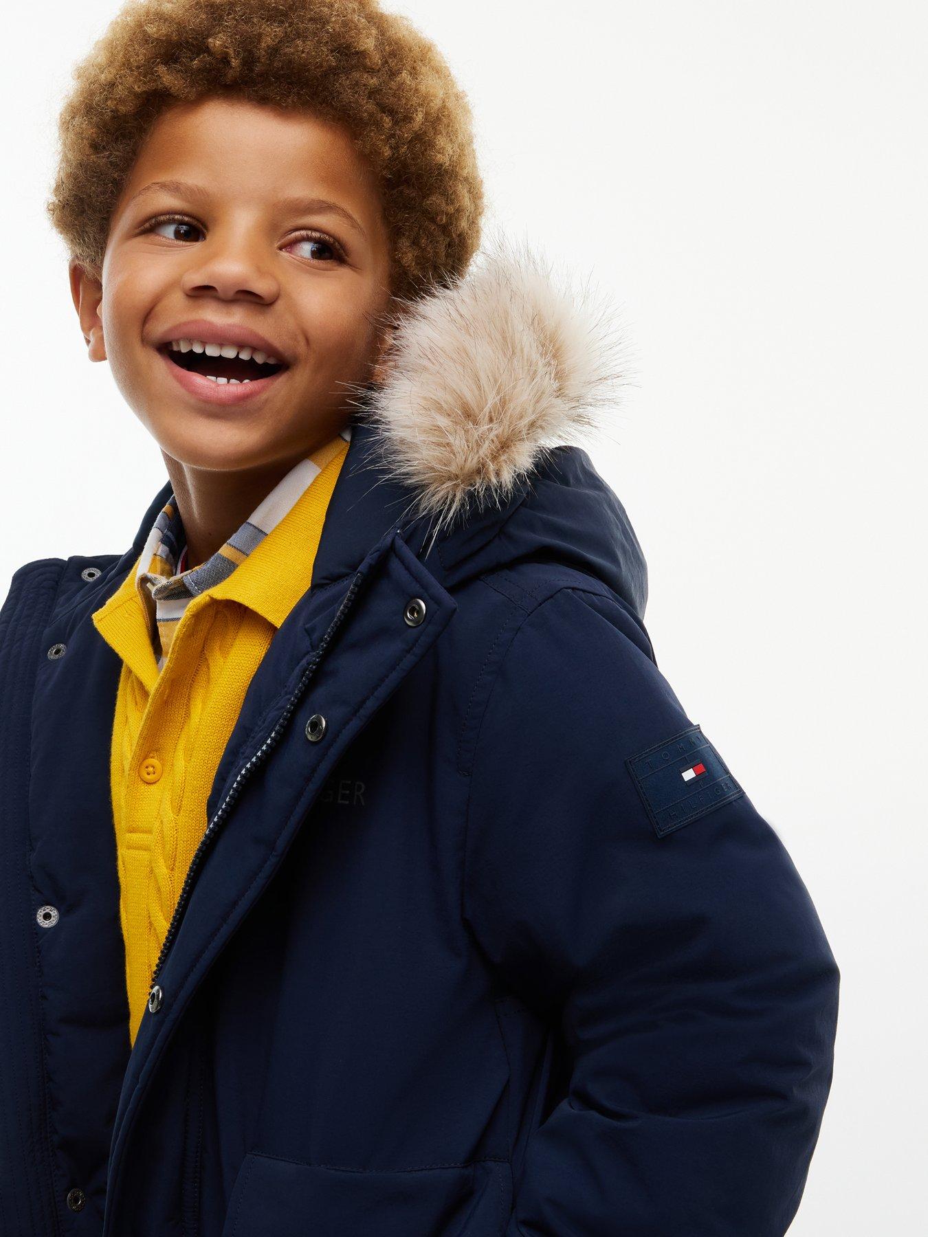 Image 4 of 7 of Tommy Hilfiger Boys Padded Bomber Jacket - Dark Blue