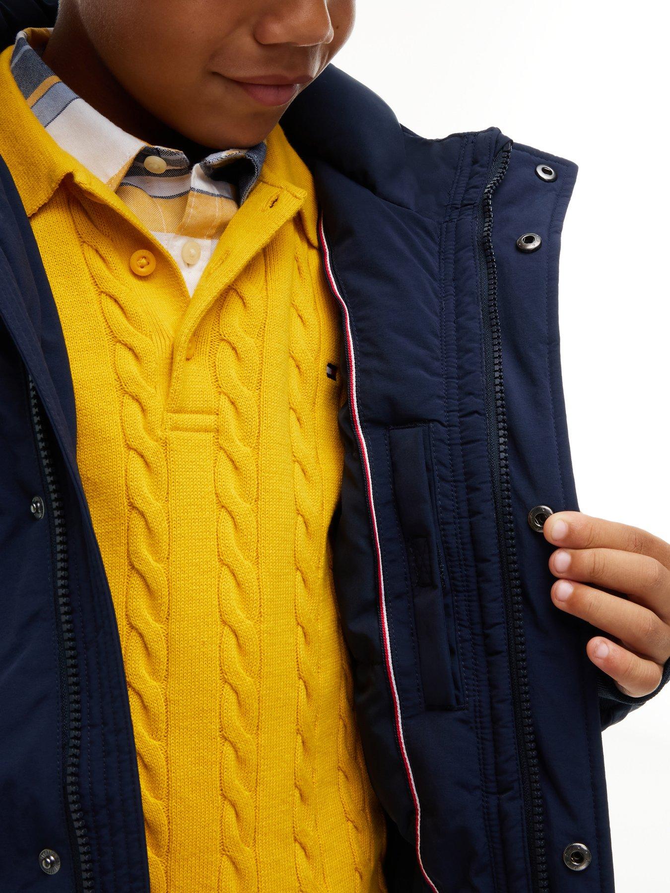 Image 5 of 7 of Tommy Hilfiger Boys Padded Bomber Jacket - Dark Blue