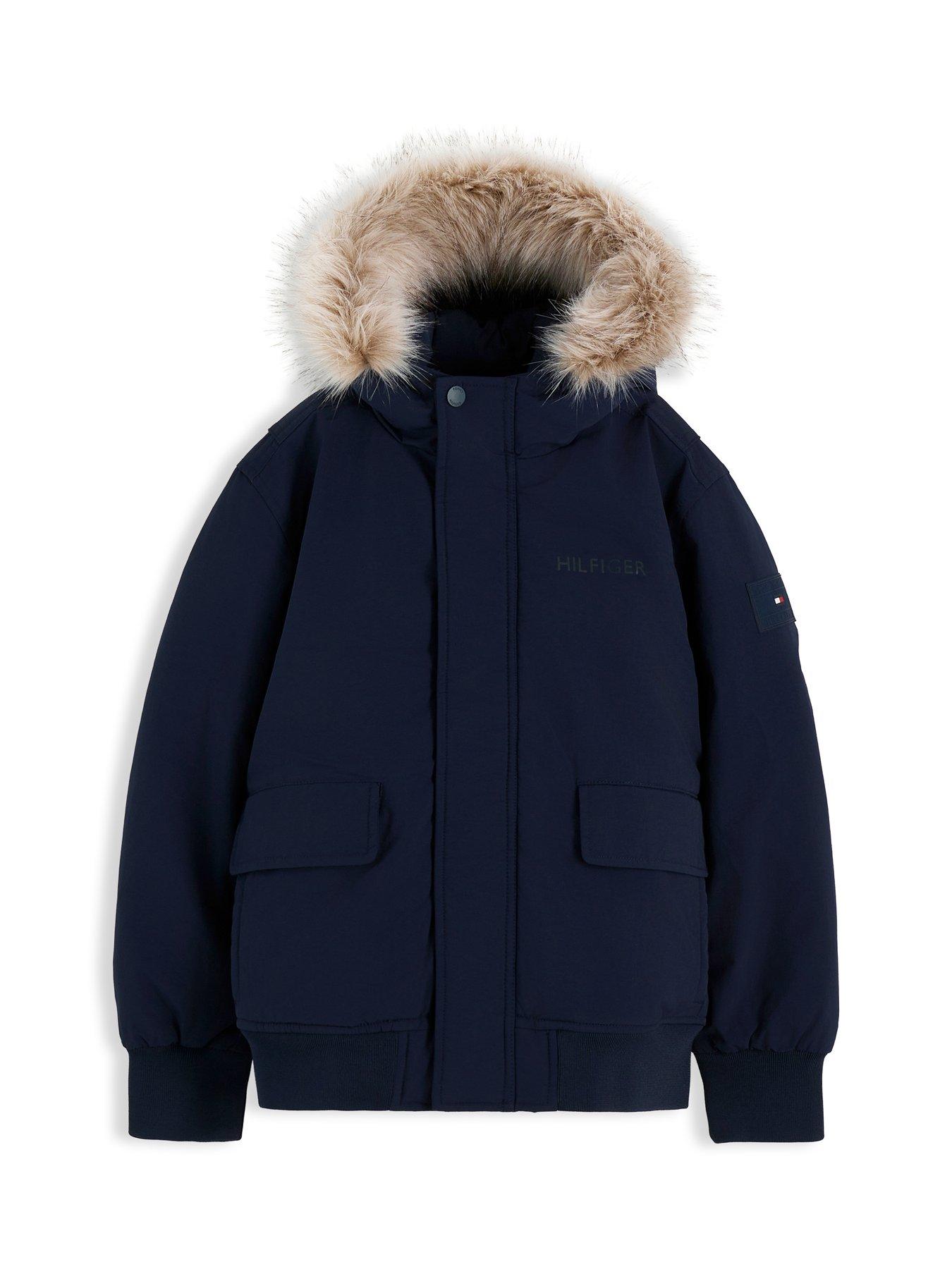 Image 7 of 7 of Tommy Hilfiger Boys Padded Bomber Jacket - Dark Blue