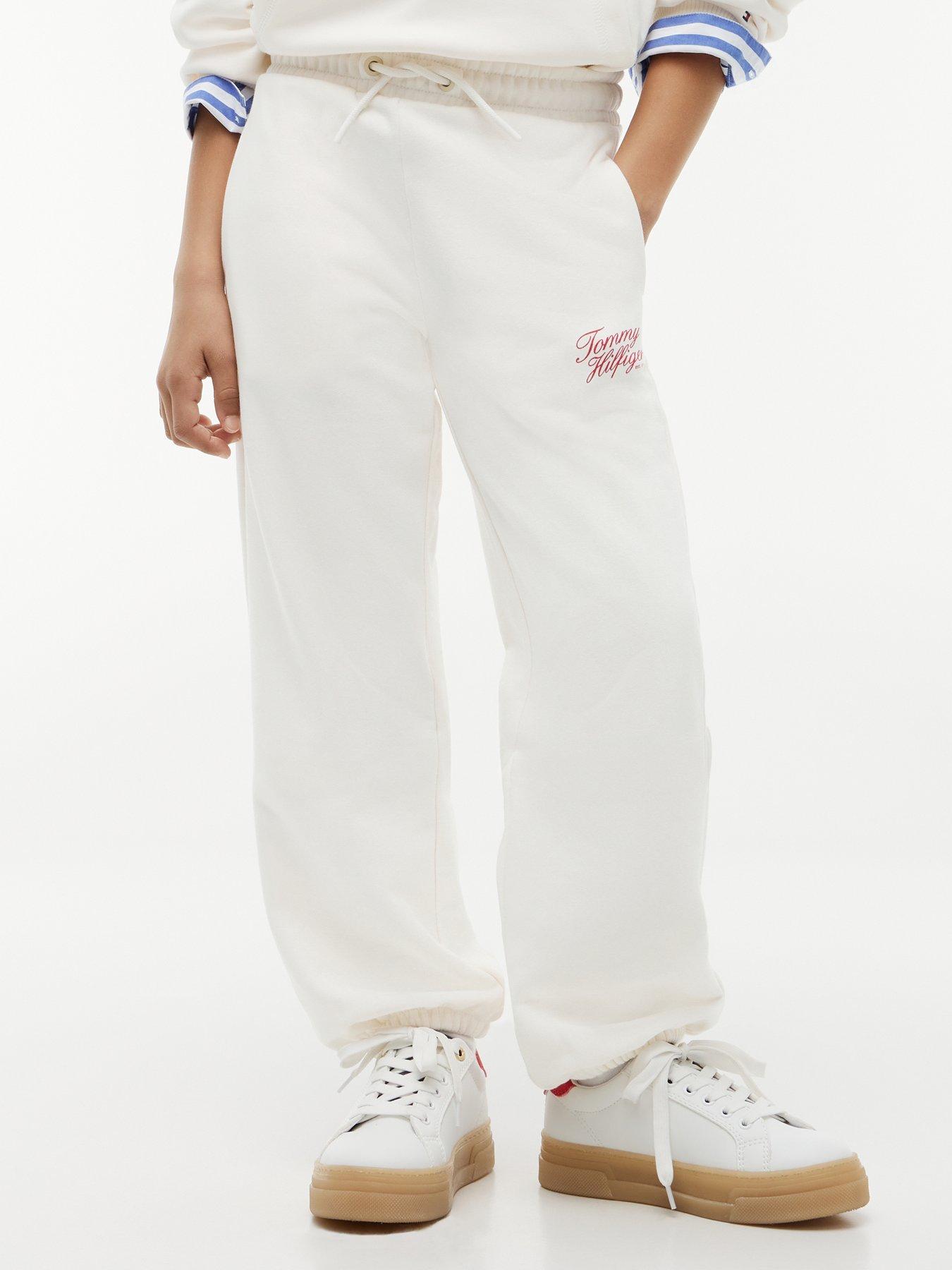Tommy Hilfiger Girls Script Sweatpants - Off White
