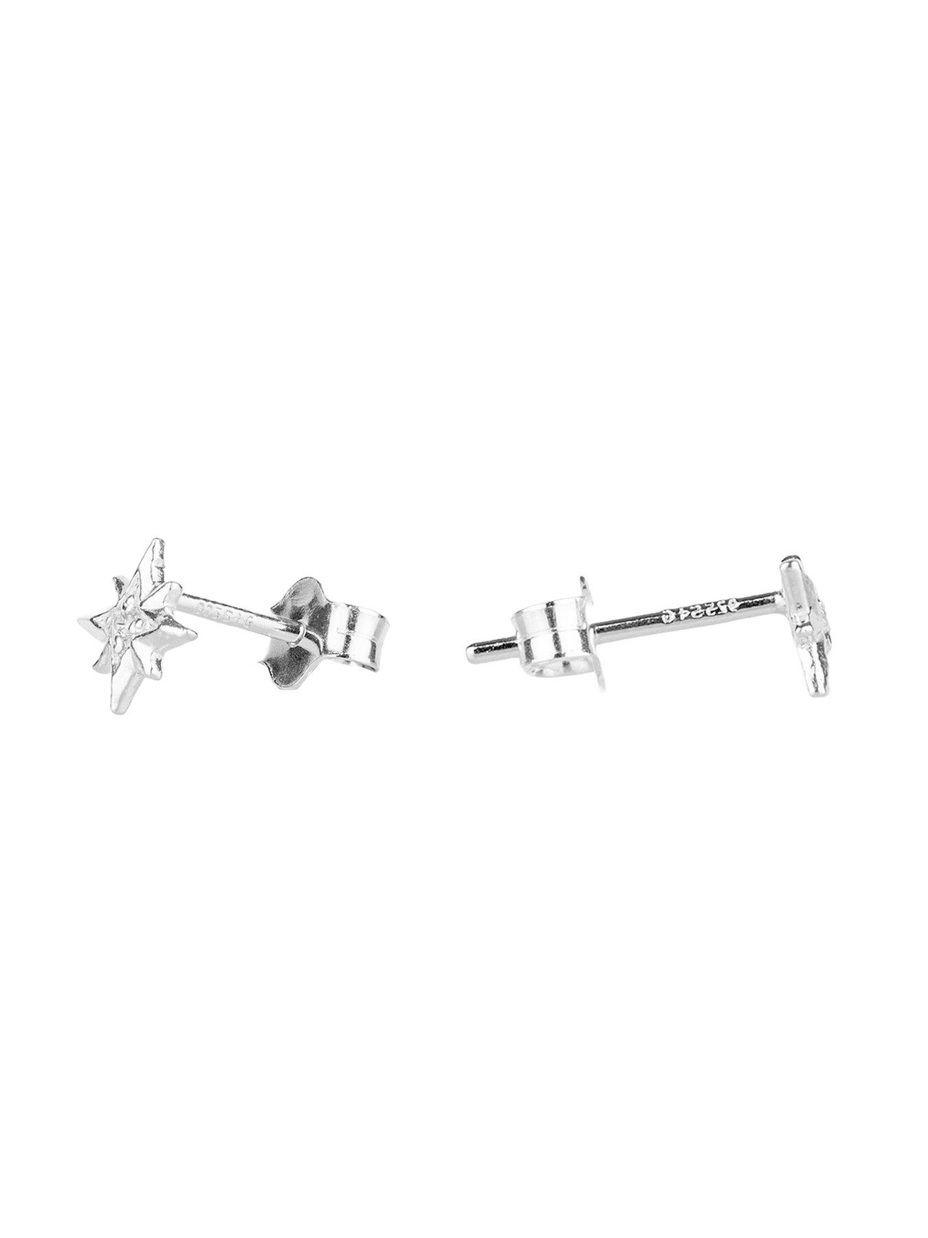 Image 3 of 4 of Seol + Gold Sterling Silver North Star Stud Earrings