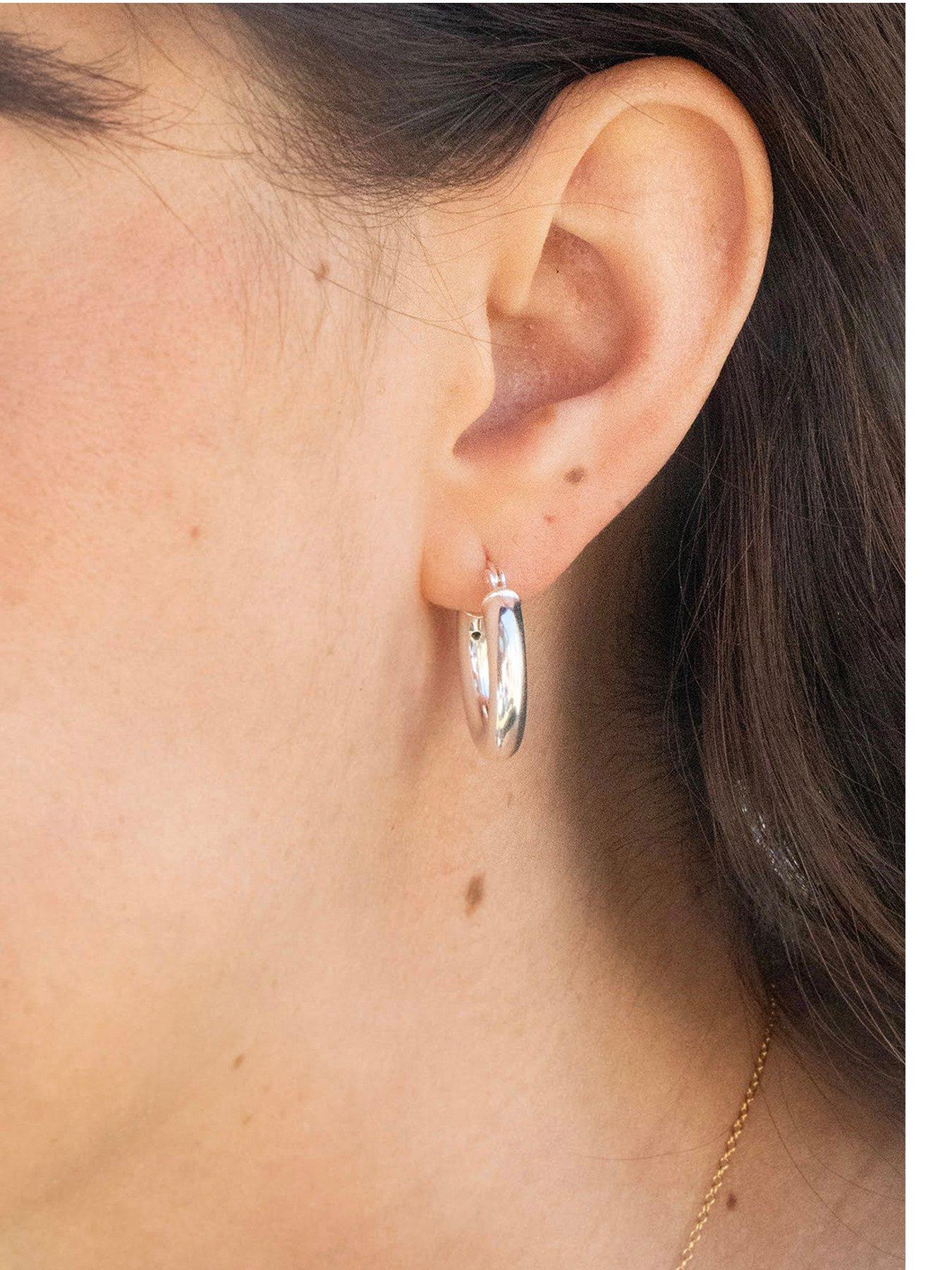 Seol + Gold Sterling Silver Thick Creole Hoops
