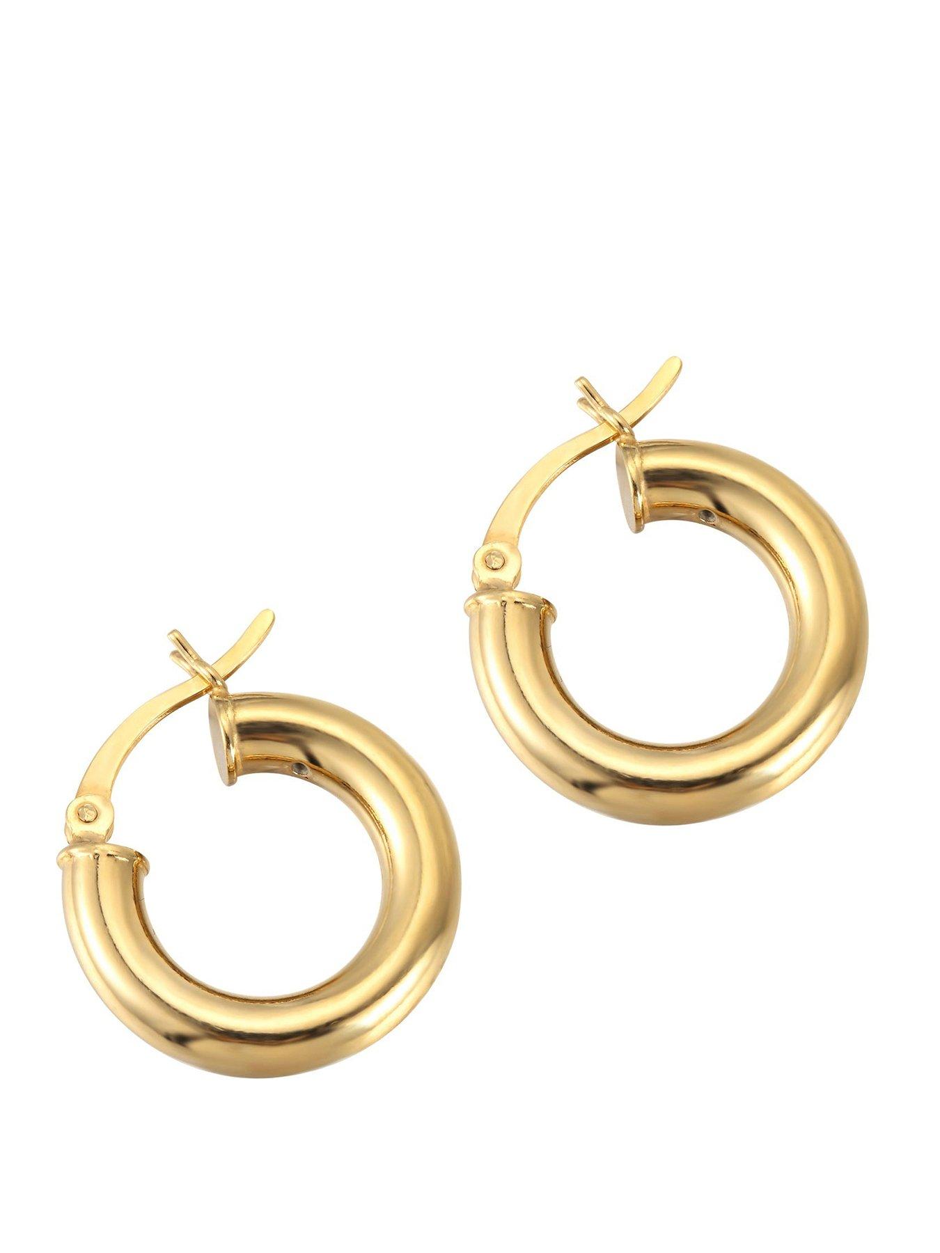 Seol + Gold 18ct Gold Plated Thick Creole Hoops