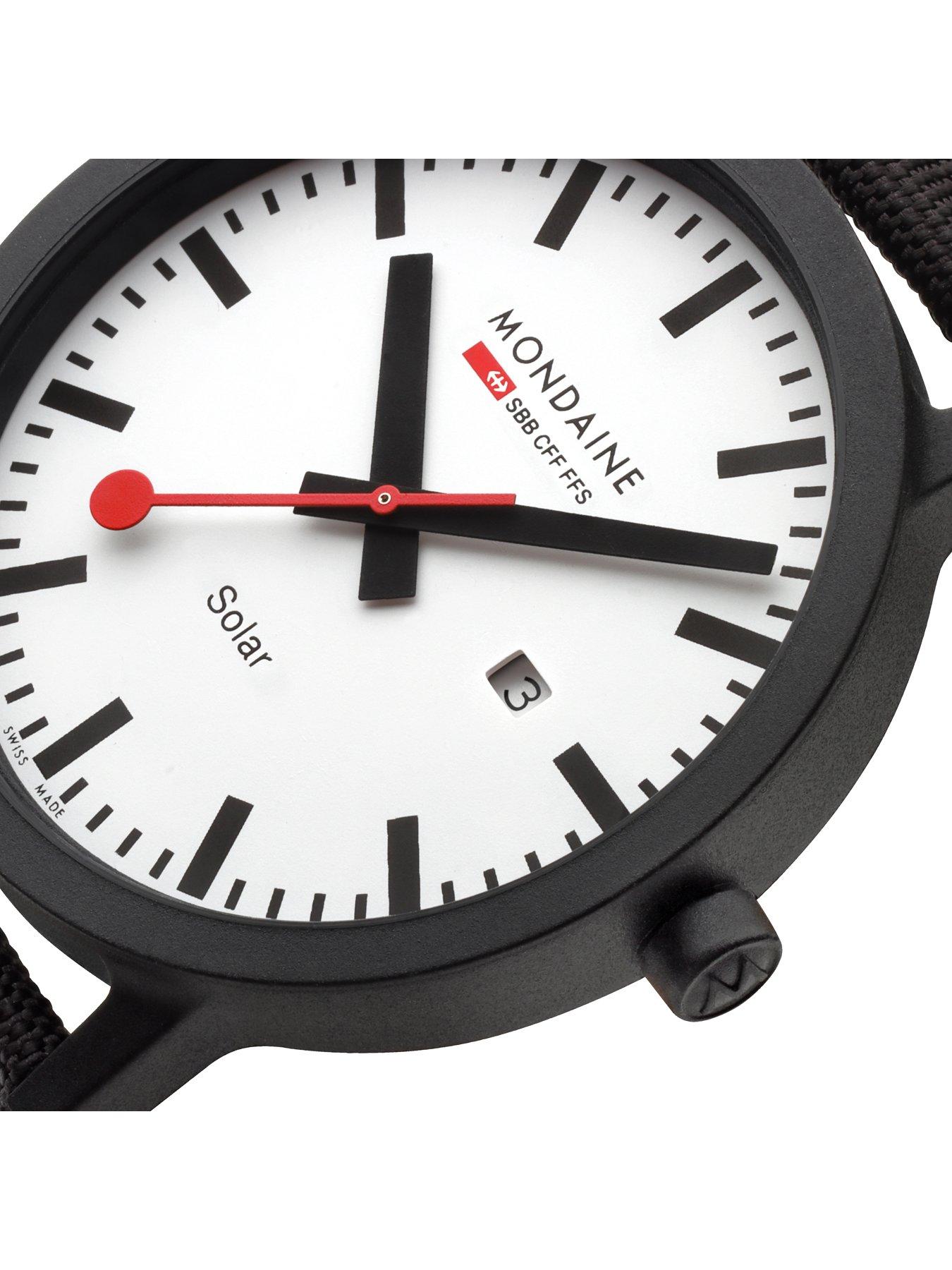 Image 2 of 7 of Mondaine MON SBB ESSENCE SOLAR&nbsp;41mm WHT DIAL BLK S