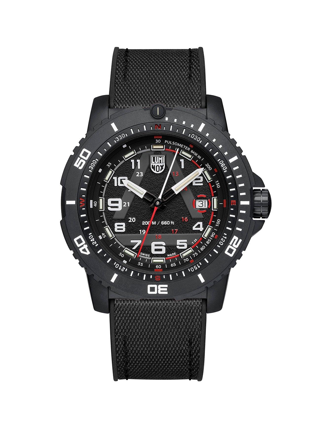 Luminox ICE SAR 1080 Series Black Dial Black Rubber & Textile Strap