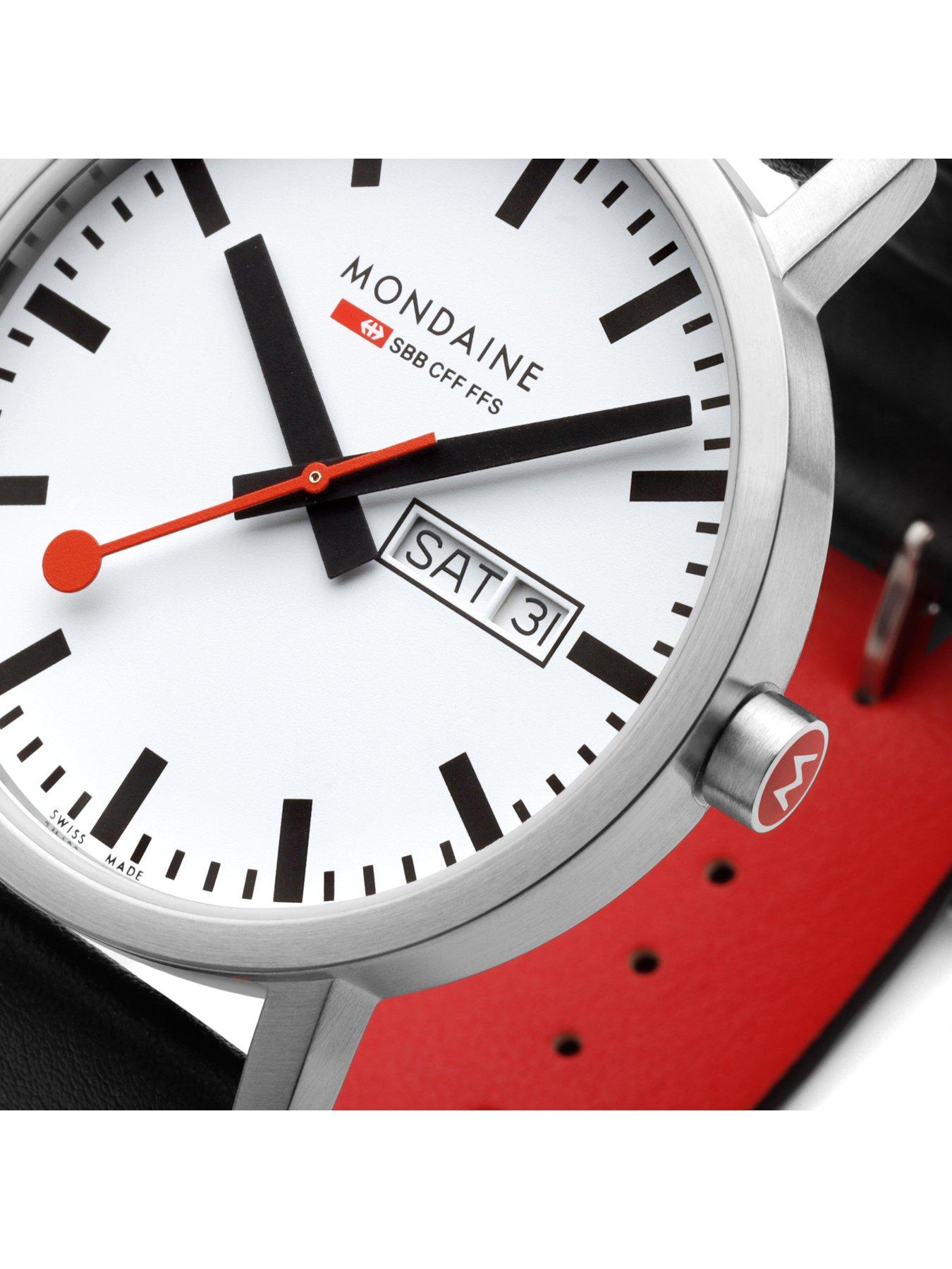 Image 2 of 8 of Mondaine MON SBB CLASSIC 40mm WHT DIAL BLK VEG BRU