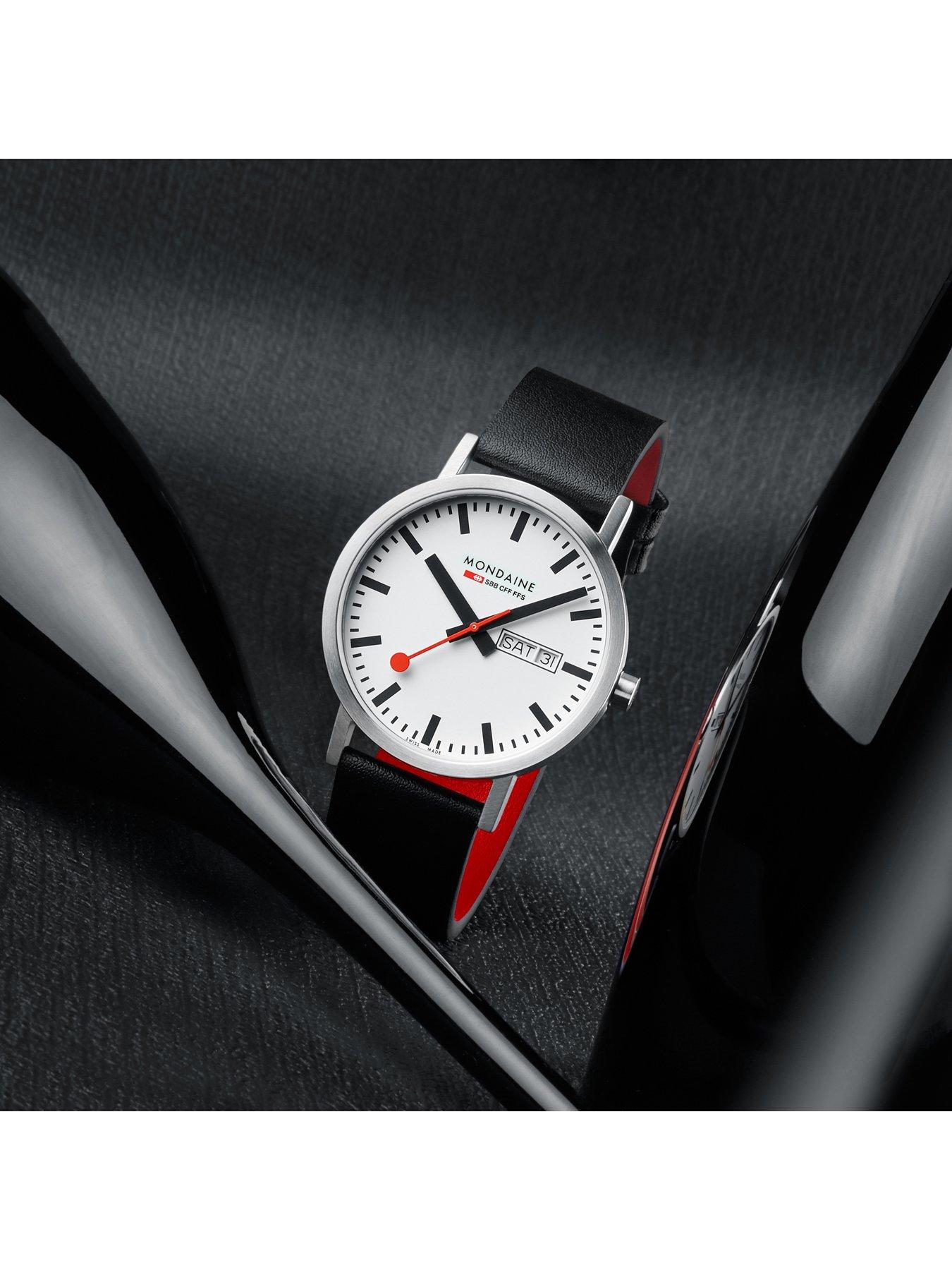 Image 4 of 8 of Mondaine MON SBB CLASSIC 40mm WHT DIAL BLK VEG BRU