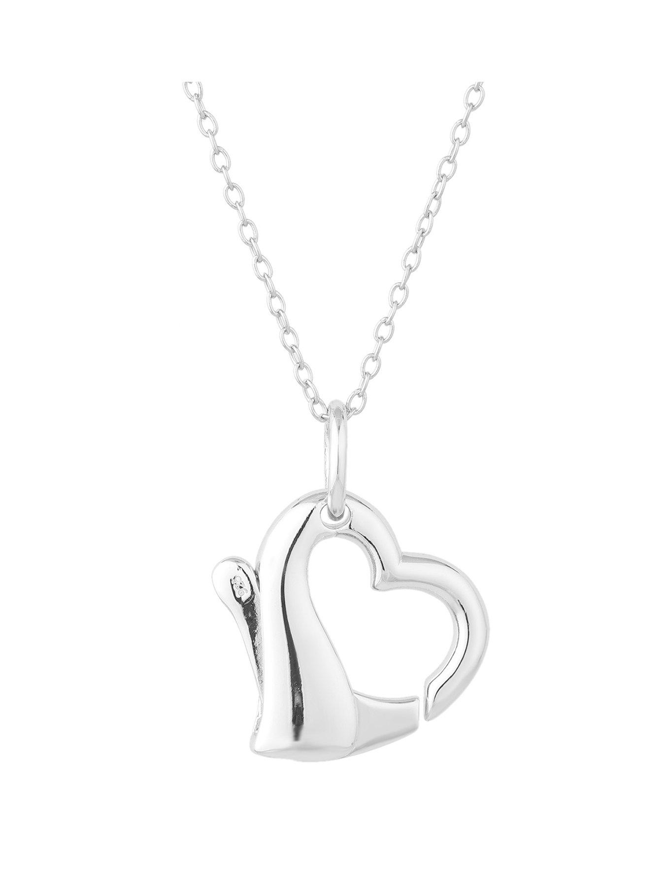 Image 1 of 4 of Seol + Gold Sterling Silver Heart Clasp Charm Connector with Chain