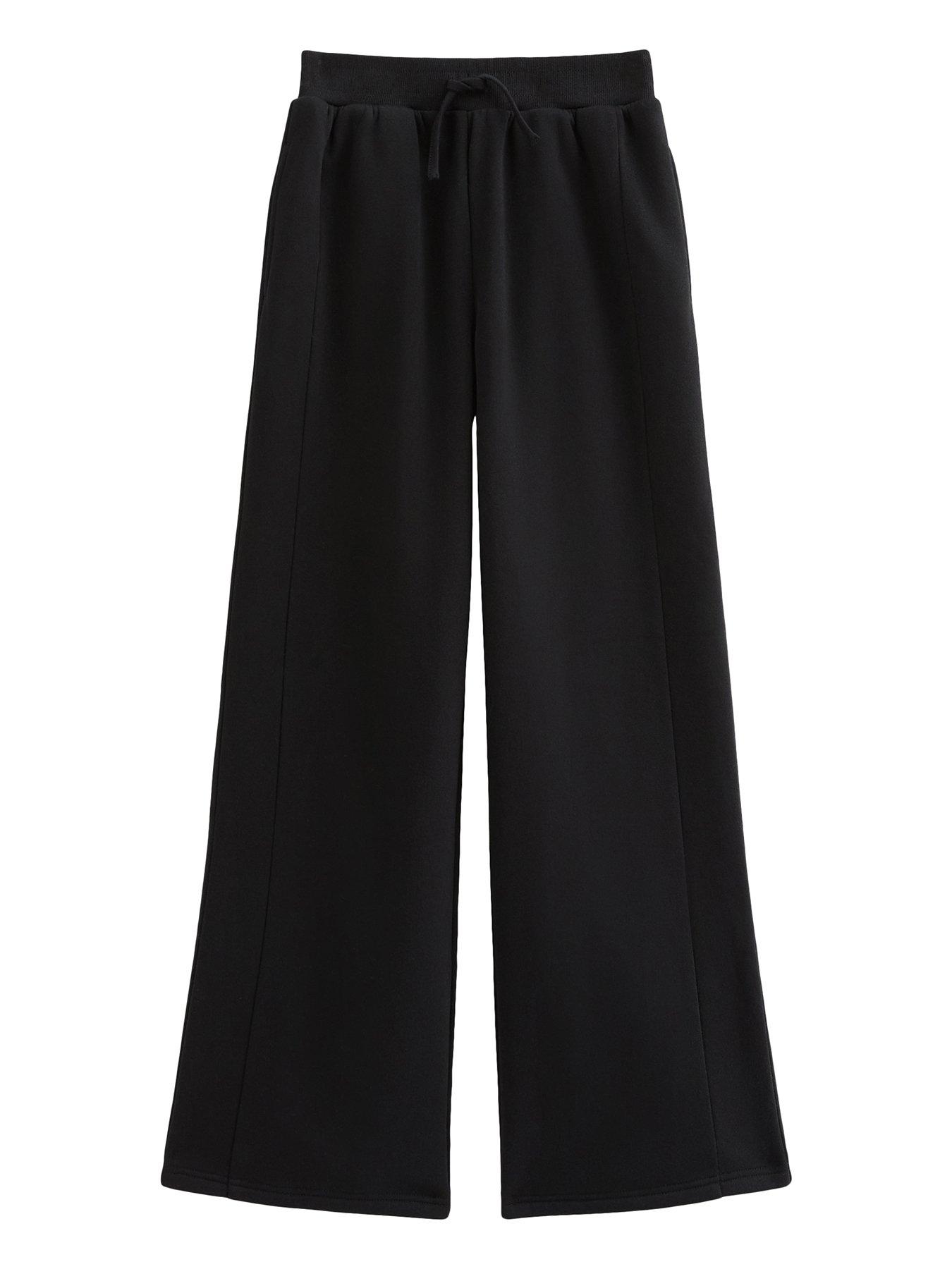 Image 5 of 6 of New Look 915 Girls Black Cotton Rich Wide Leg Joggers