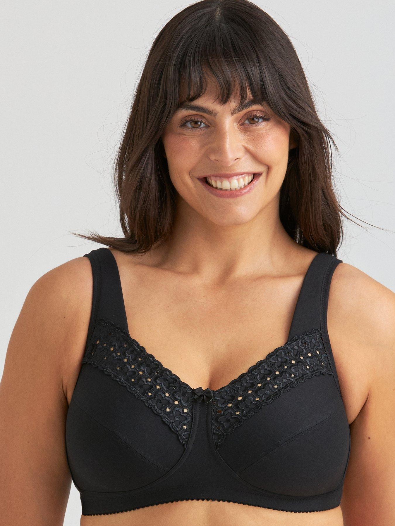 Miss Mary of Sweden Miss Mary Of Sweden Broderie Anglaise Non-wired Bra - Black