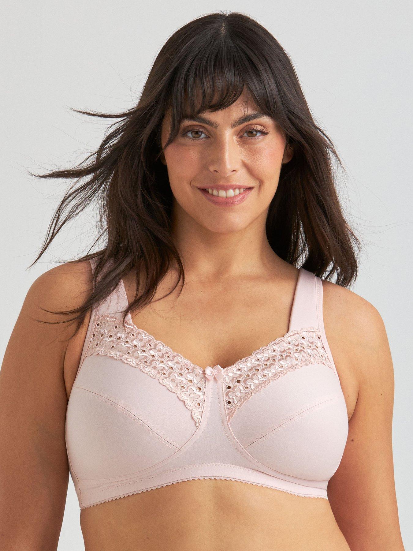 Miss Mary of Sweden Miss Mary Of Sweden Broderie Anglaise Non-wired Bra - Dusty Pink