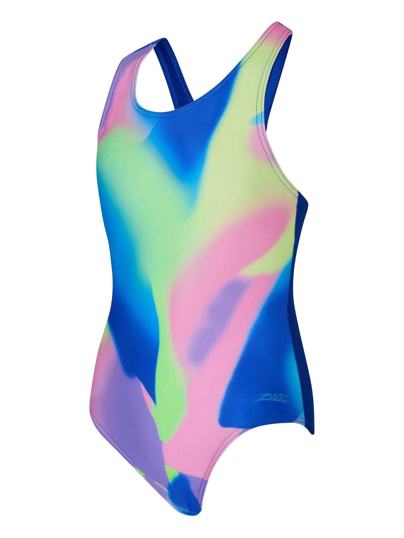 Image 2 of 5 of Zoggs Girls Rave Sonic Back Swimsuit - Multi