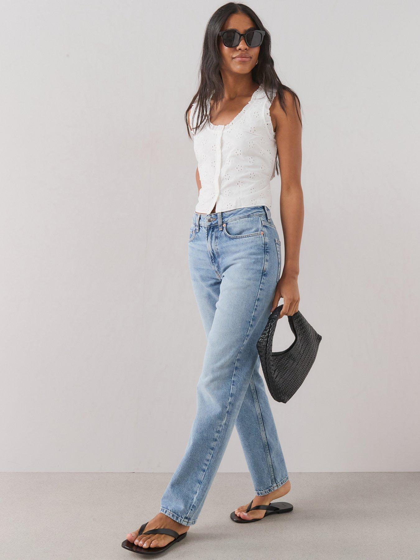The Very Collection 90s Fit Straight Leg Jeans - Mid Wash