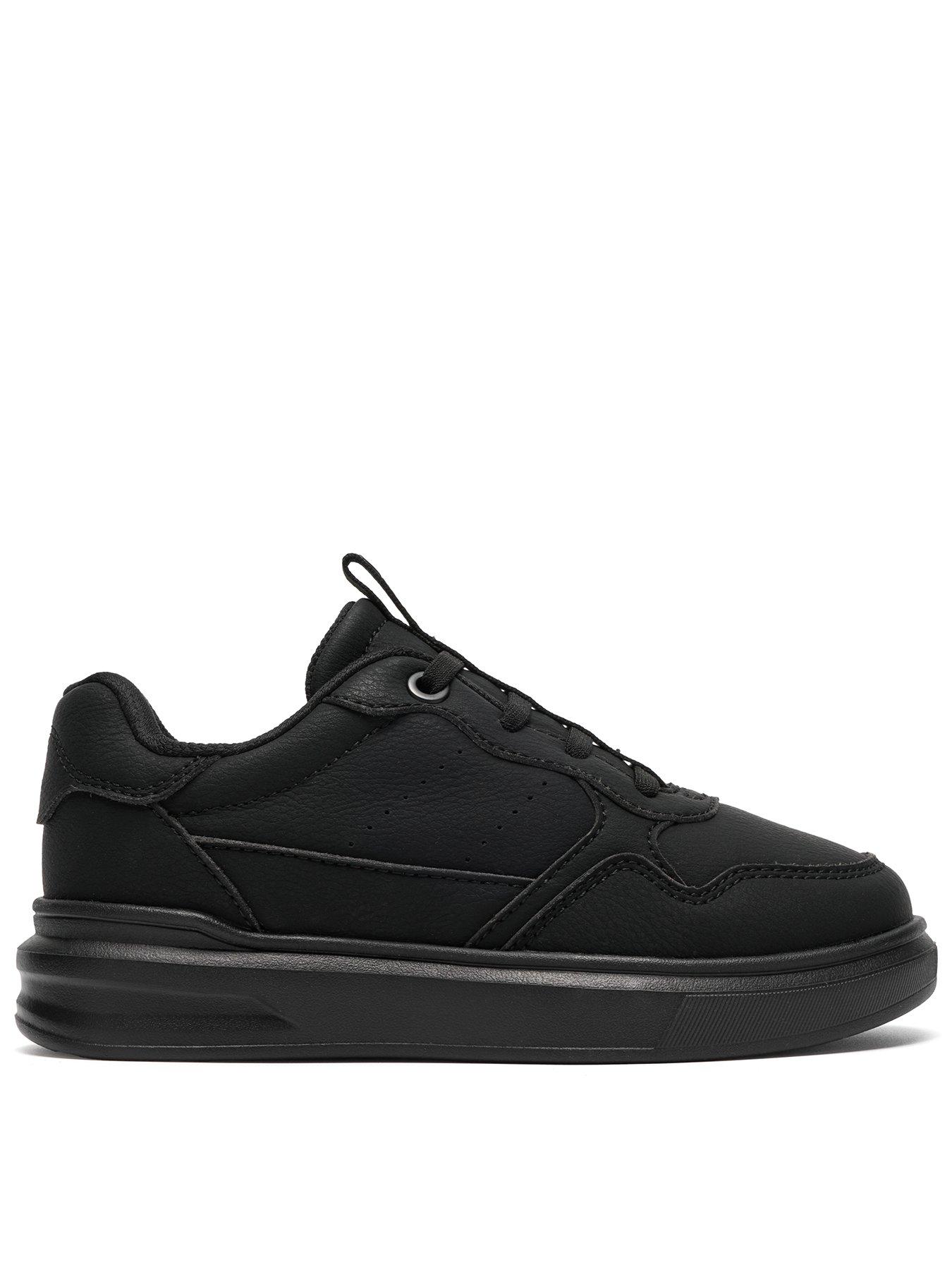 Clarks Kids Dawley Sport Leather Trainer - Black