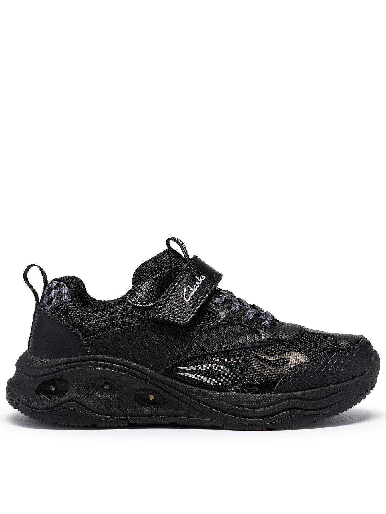 Image 1 of 6 of Clarks Kids Gleam Go Trainer - Black