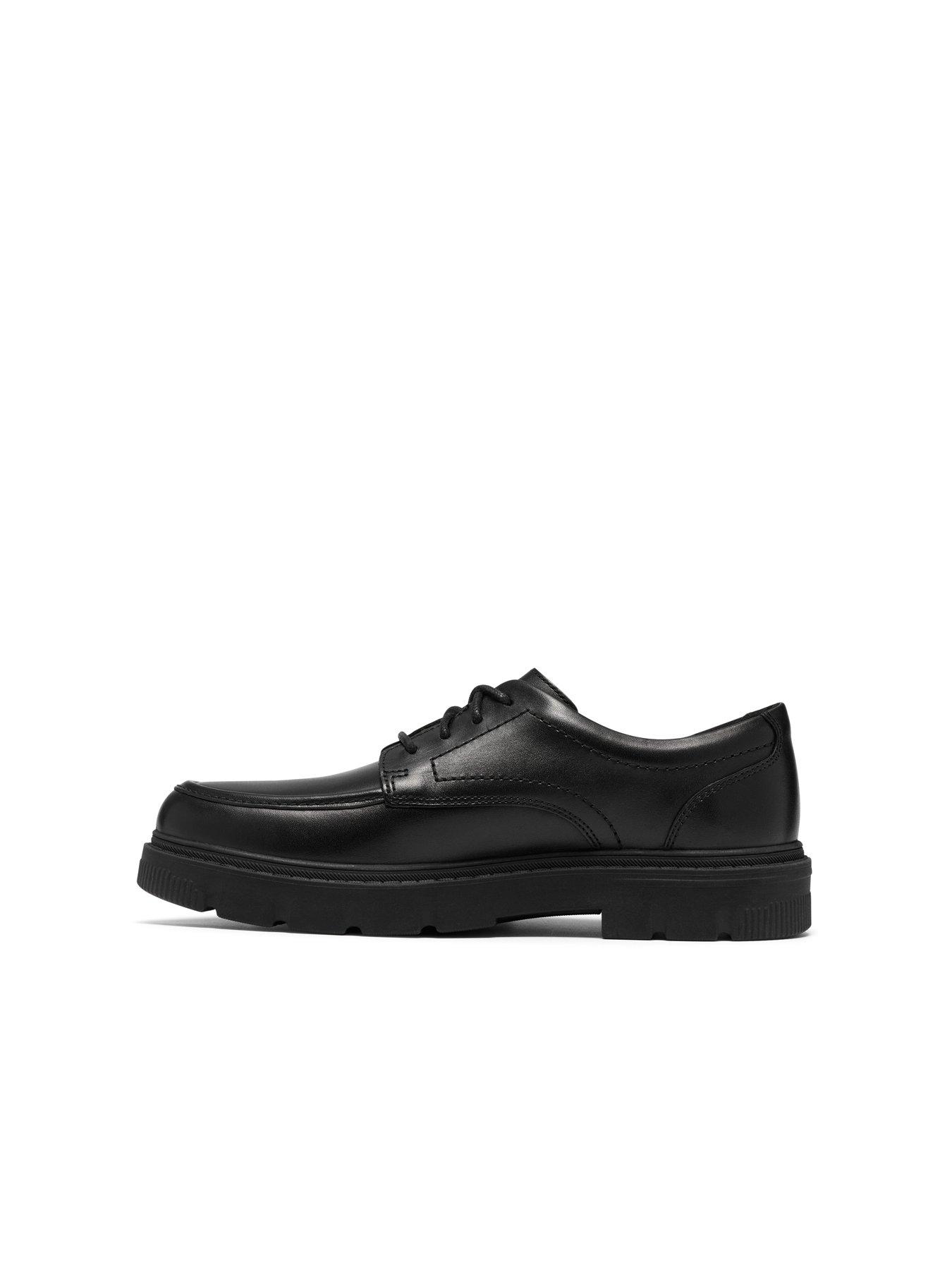 Image 6 of 6 of Clarks Youth Lorcam Lane Lace-up Leather Trainer - Black