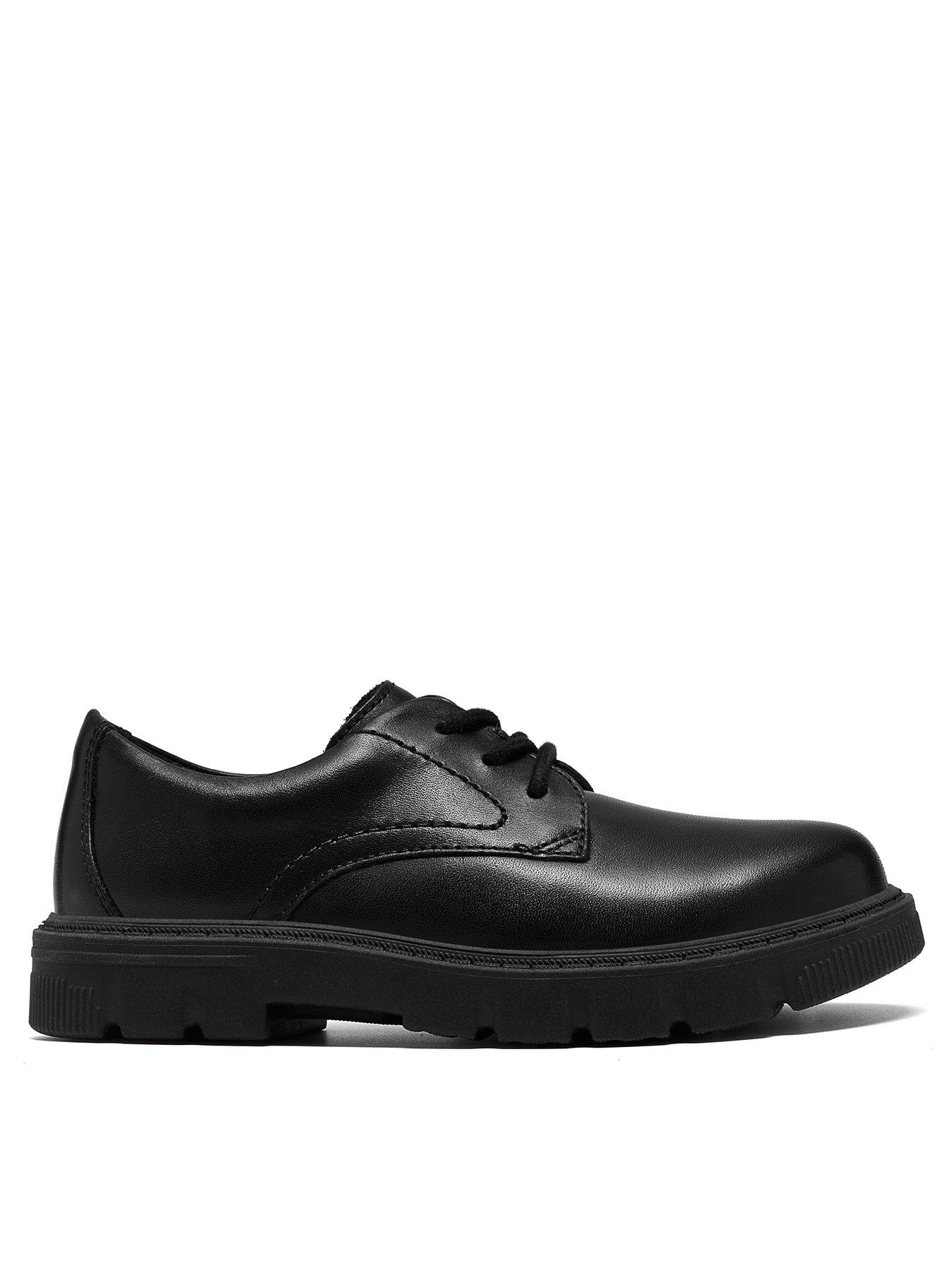 Clarks Kids Lorcam Walk Lace-up Leather Shoe - Black