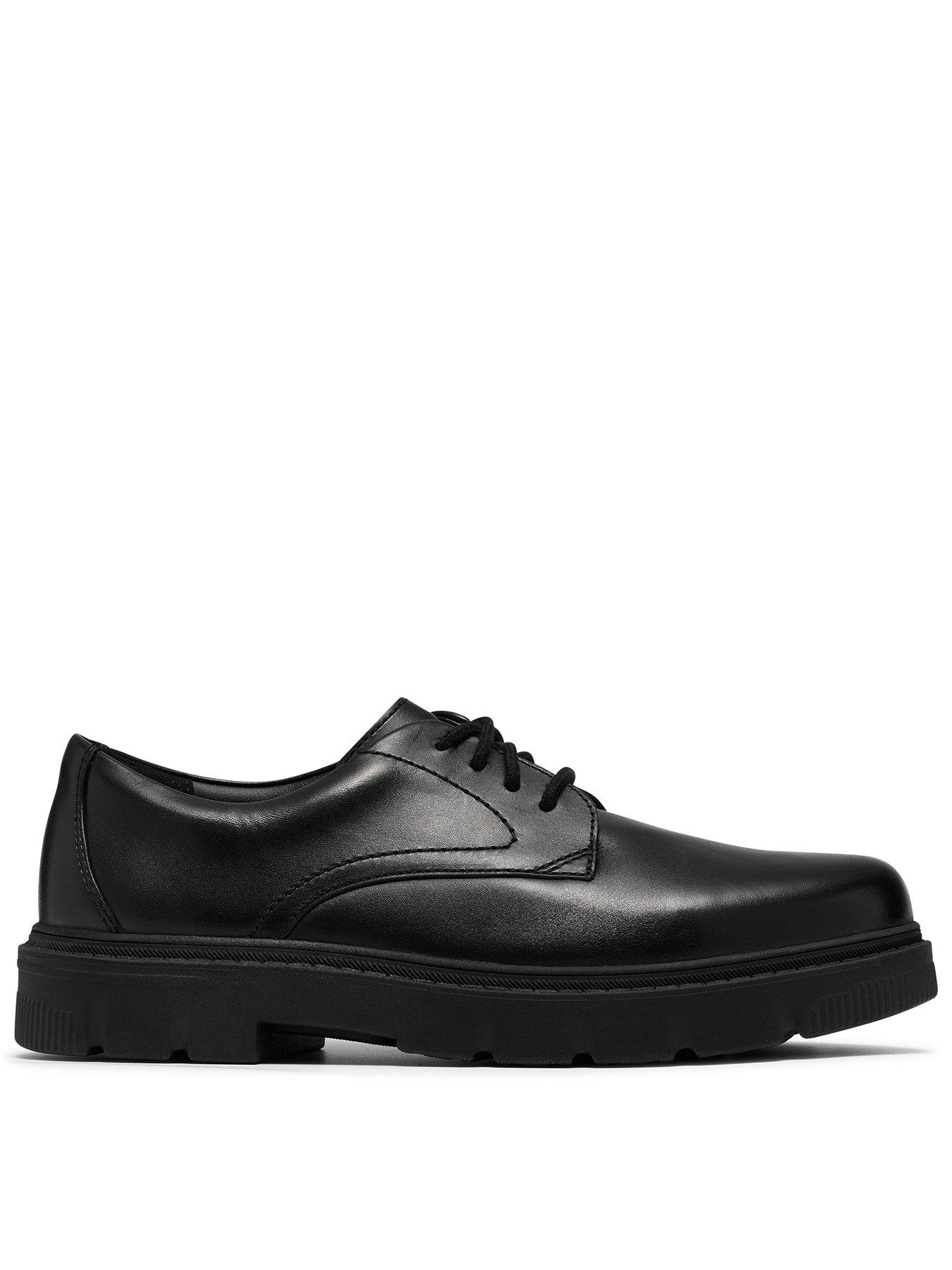 Image 1 of 6 of Clarks Youth Lorcam Walk Lace-up Leather Shoe - Black