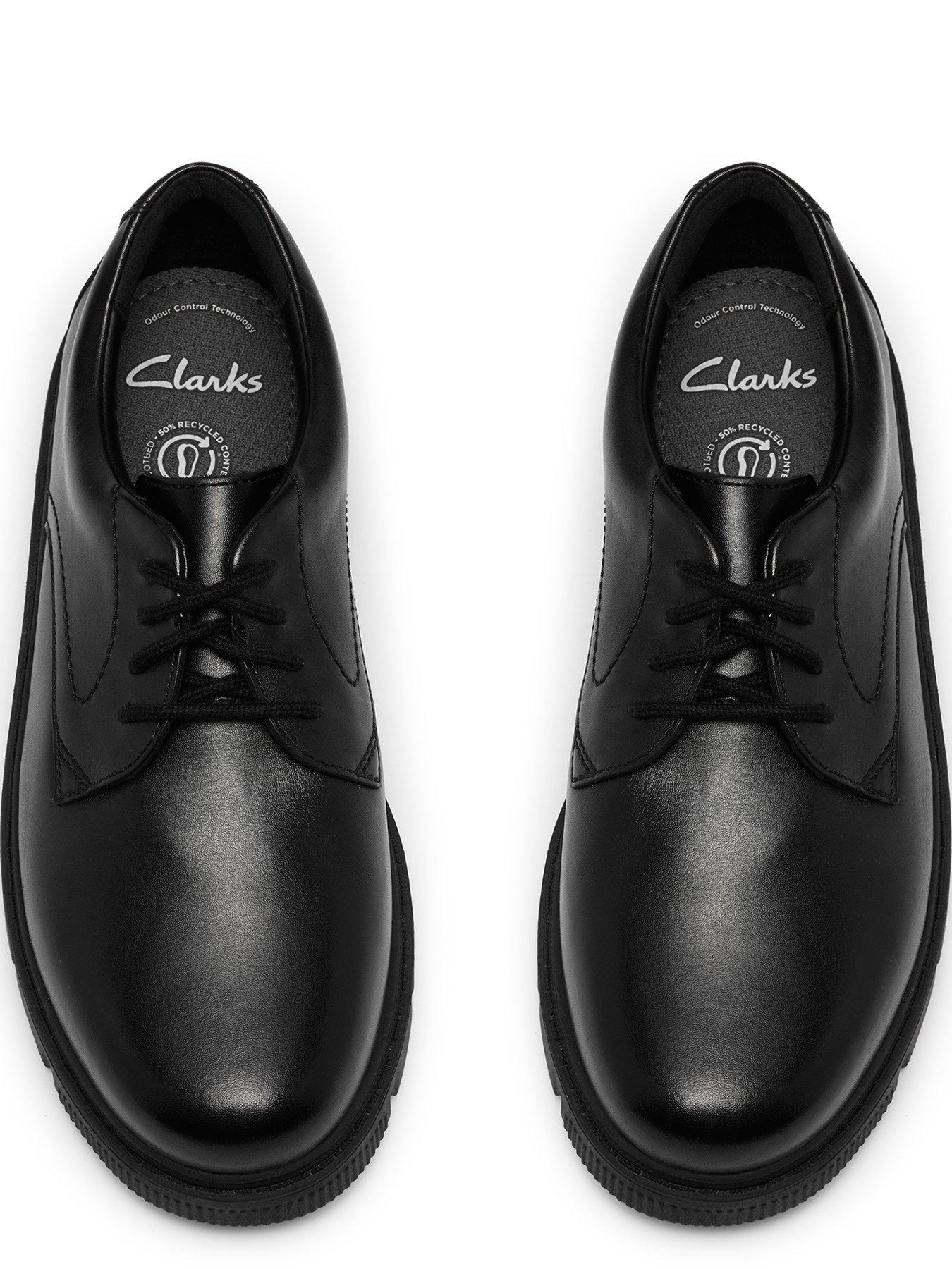 Image 4 of 6 of Clarks Youth Lorcam Walk Lace-up Leather Shoe - Black