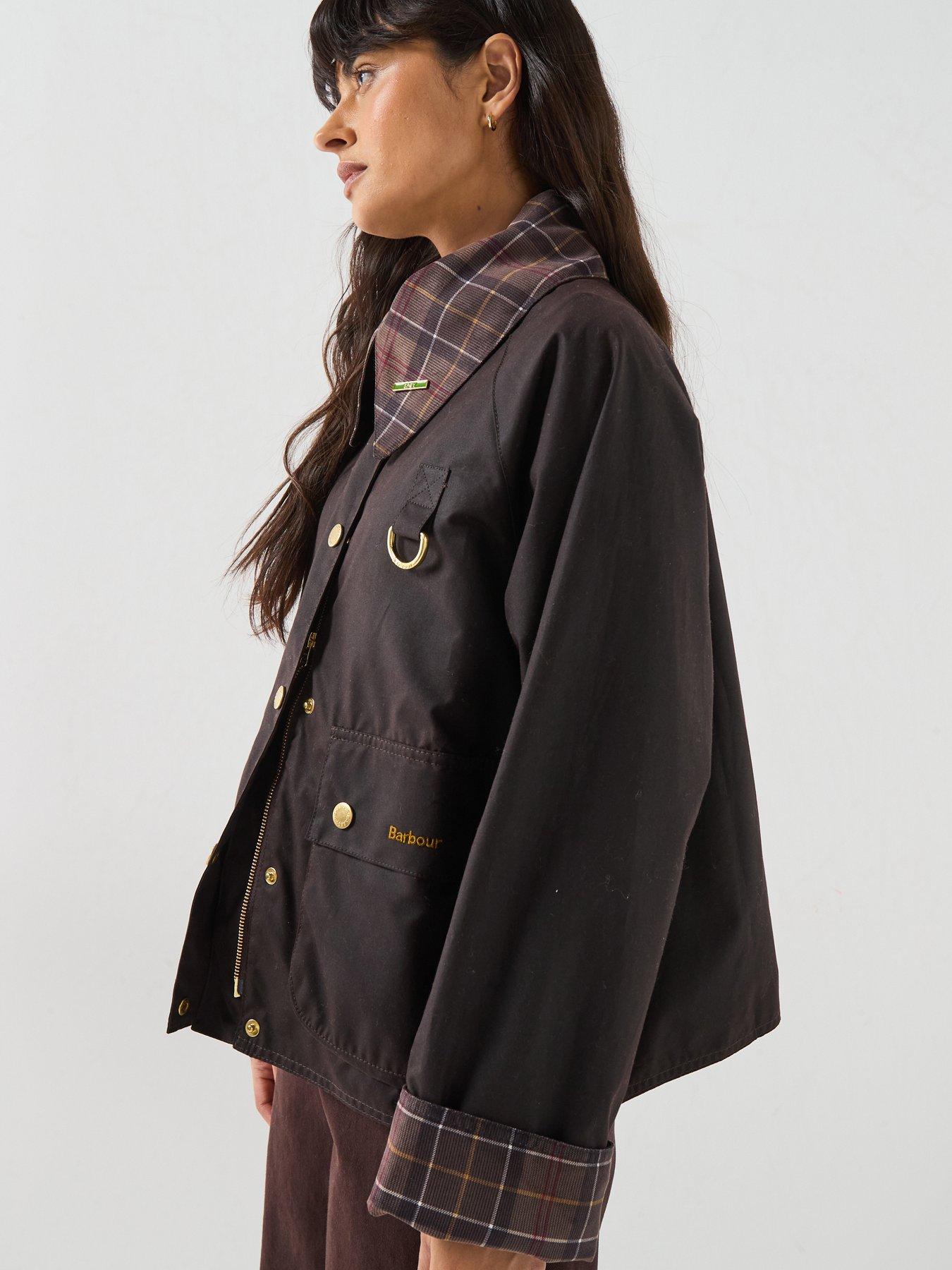 Barbour Icons Tartan Collar Spey Wax Jacket