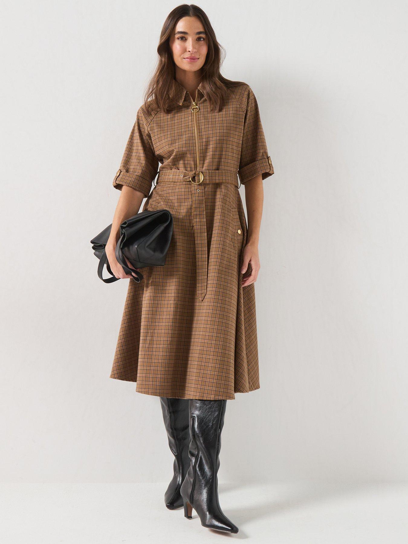 Barbour Carville Midi Dress - Brown