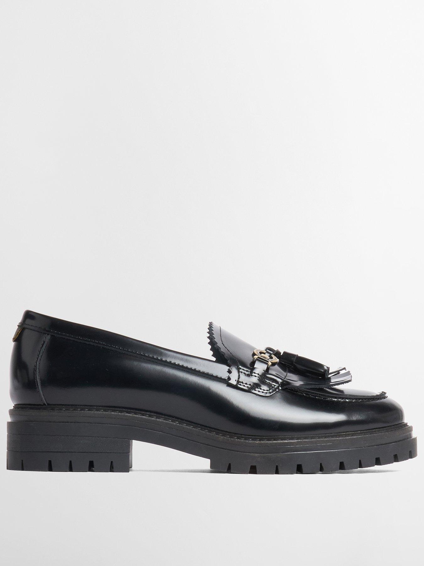 Barbour Ava Leather Loafers - Black