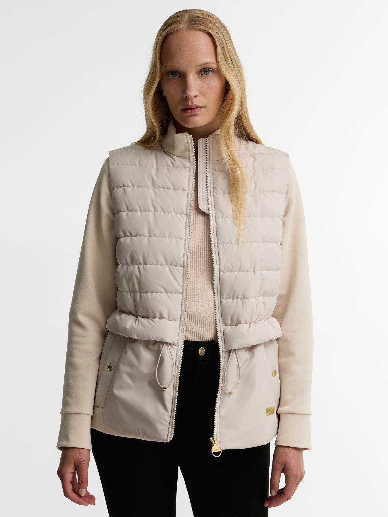 Barbour International Ari Hybrid Quilted Jacket - Cream