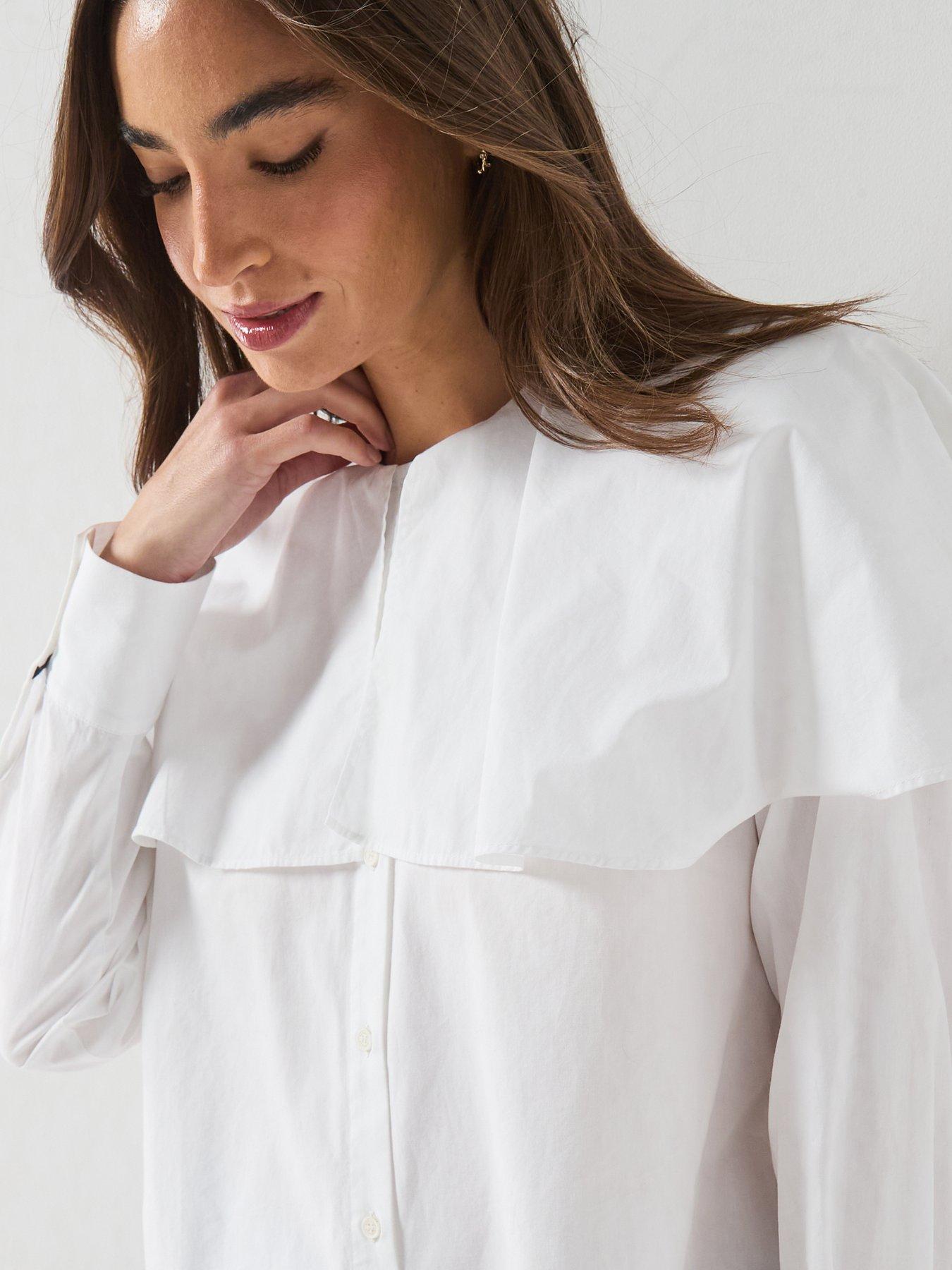 Image 4 of 6 of Barbour Womens Willowmere Cape Overlay Shirt - Cream