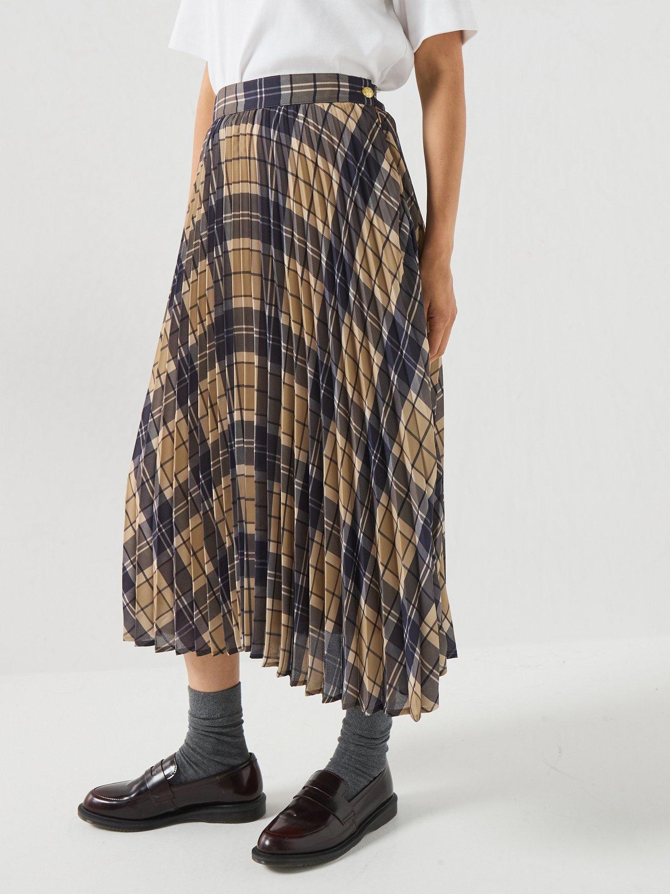 Barbour Ria Tartan Midi Skirt - Check