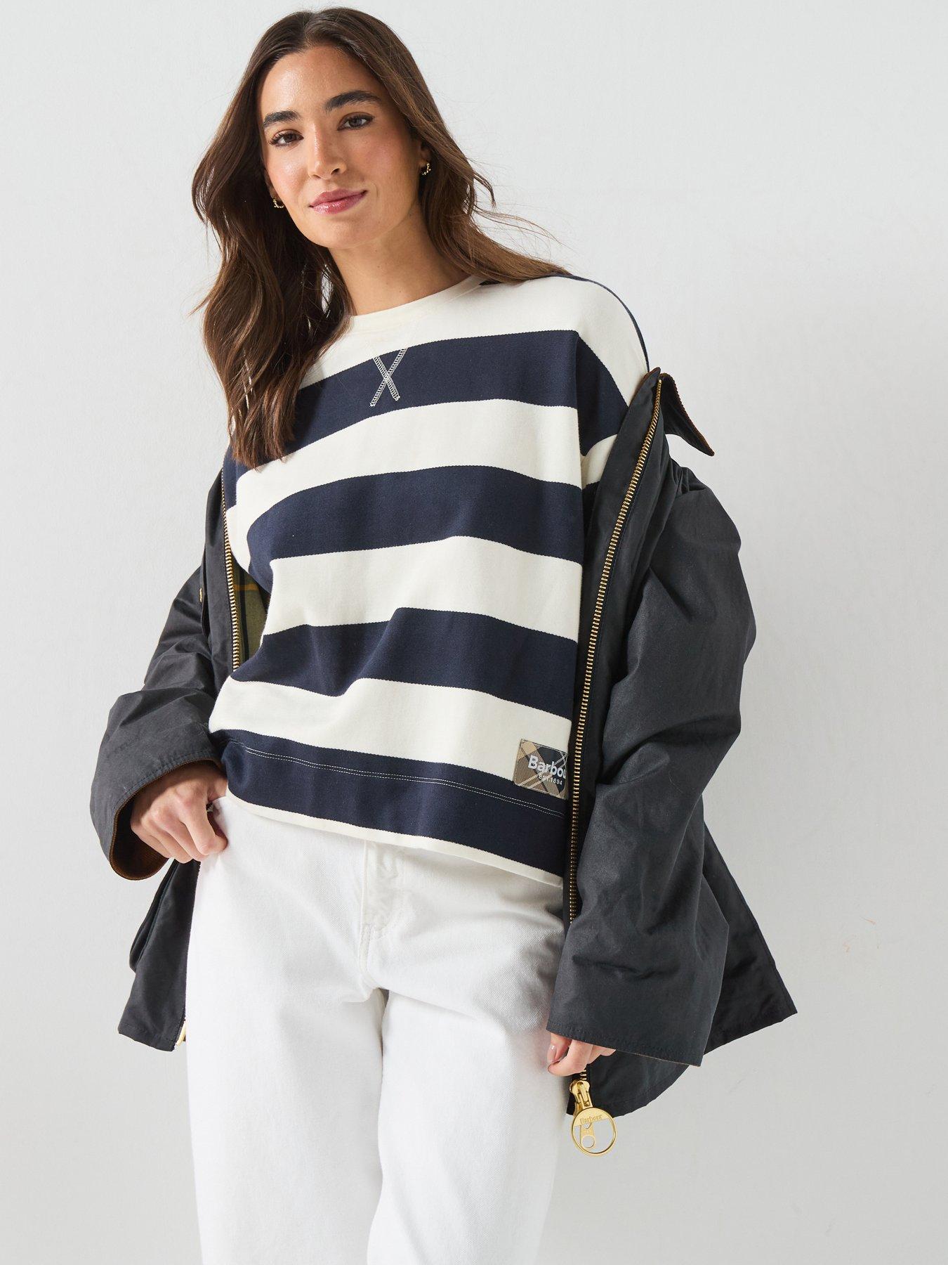Image 1 of 6 of Barbour Eva Sweatshirt - Cream